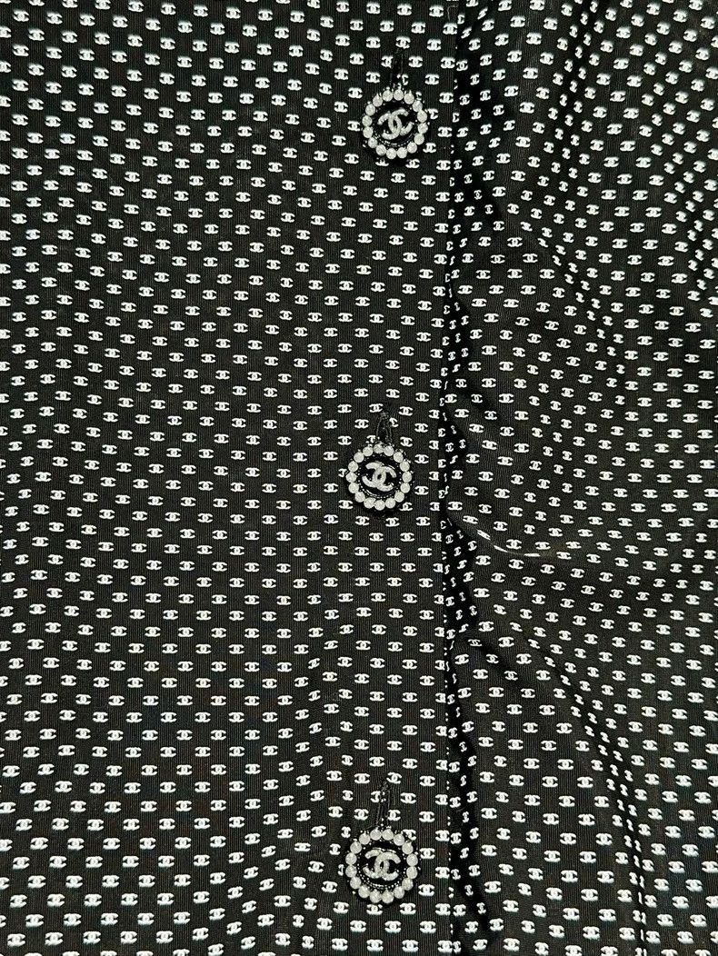 Chanel Chanel 24B autumn and winter preview black full logo print Size XS / US 0-2 / IT 36-38 - 4 Thumbnail
