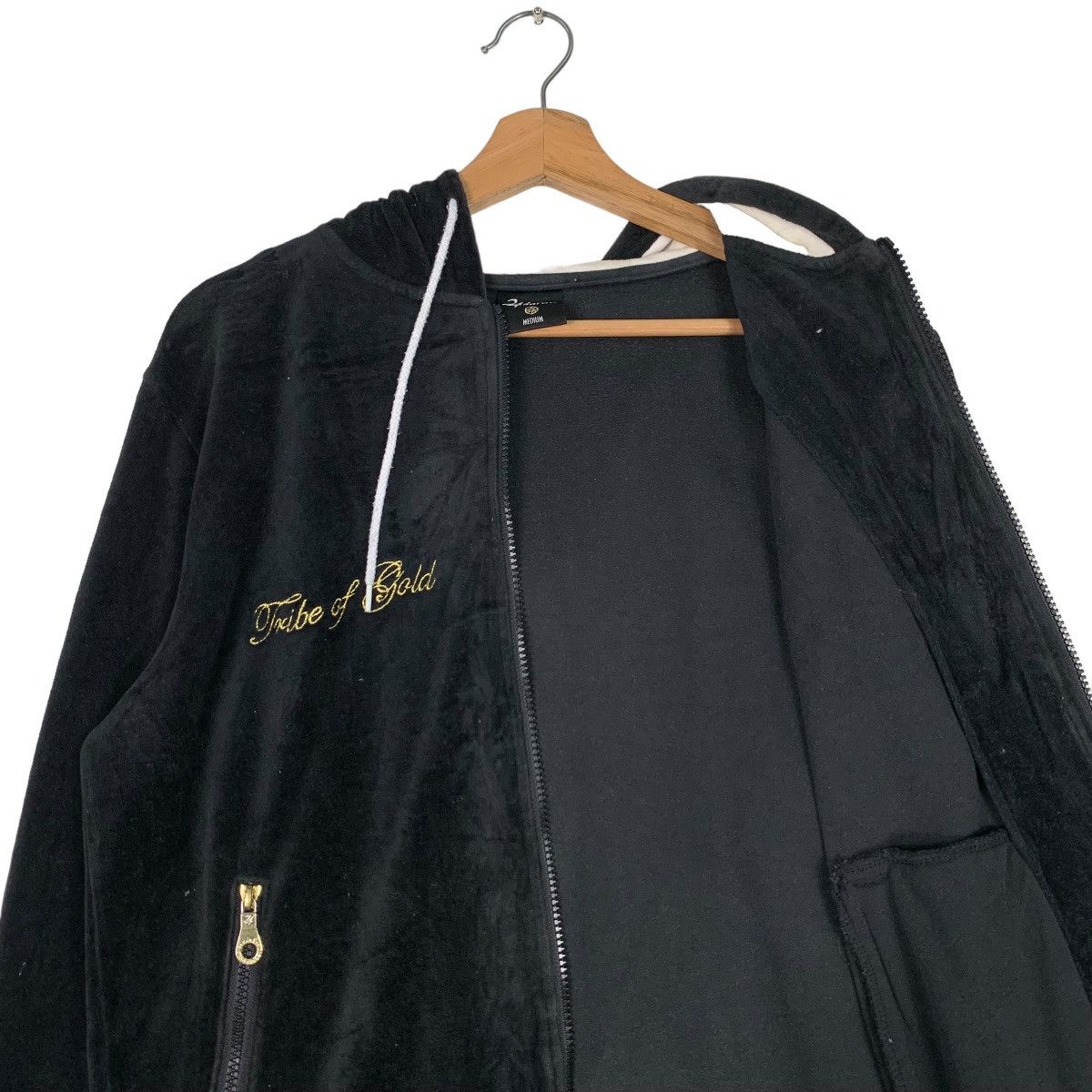 Japanese Brand 24 KARATS Tribe of Gold Velvet Zipper Hoodies #0802-C36 Size US M / EU 48-50 / 2 - 12 Thumbnail