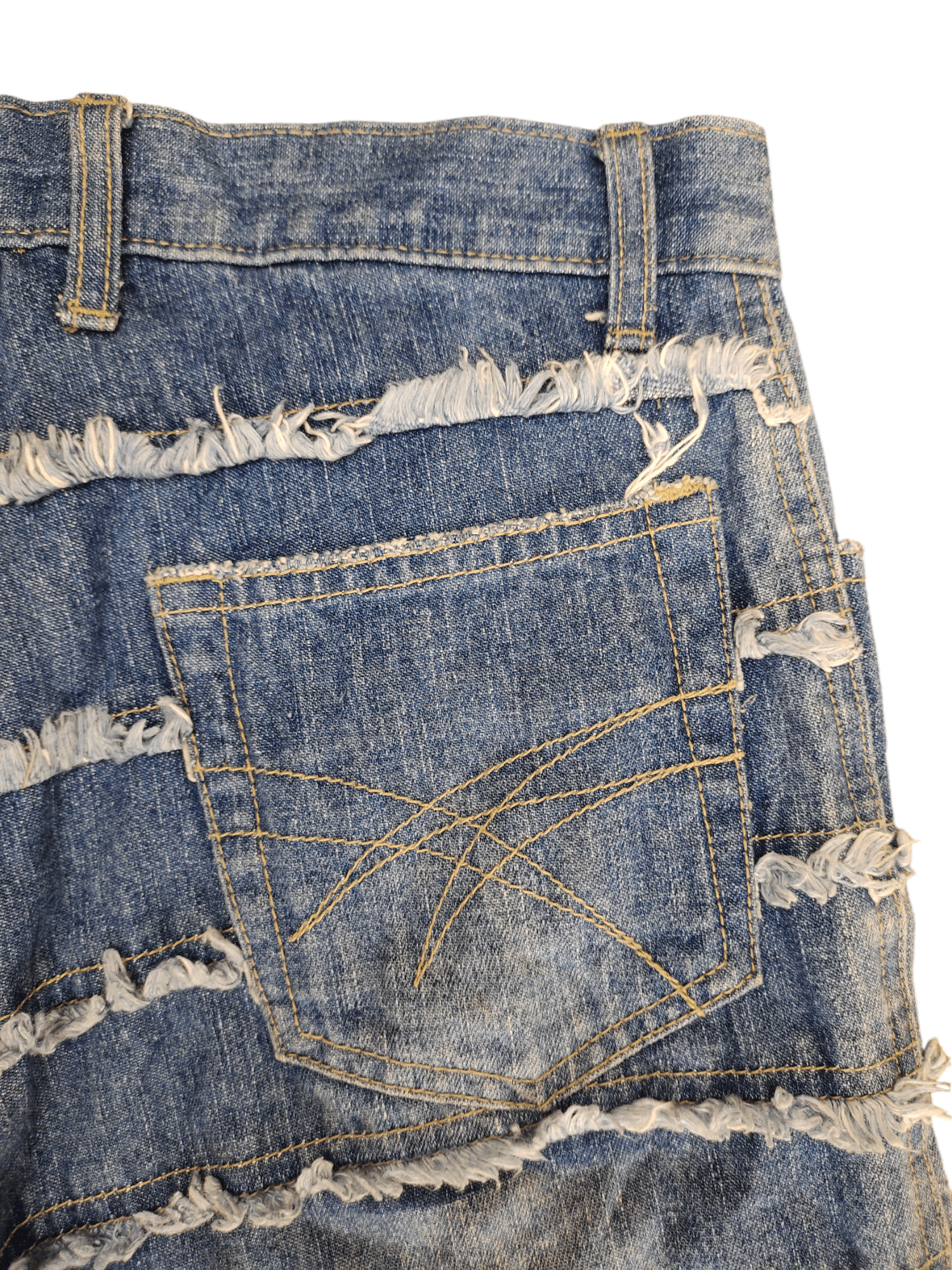 If Six Was Nine Flare Jeans F.T.S Hagi Patchwork Denim Bootcut Hysterics Sty Size US 27 - 18 Thumbnail
