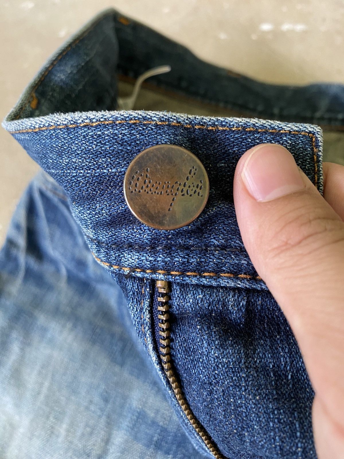 Wrangler Vintage Wrangler Distressed Fade Denim Size US 33 - 5 Thumbnail