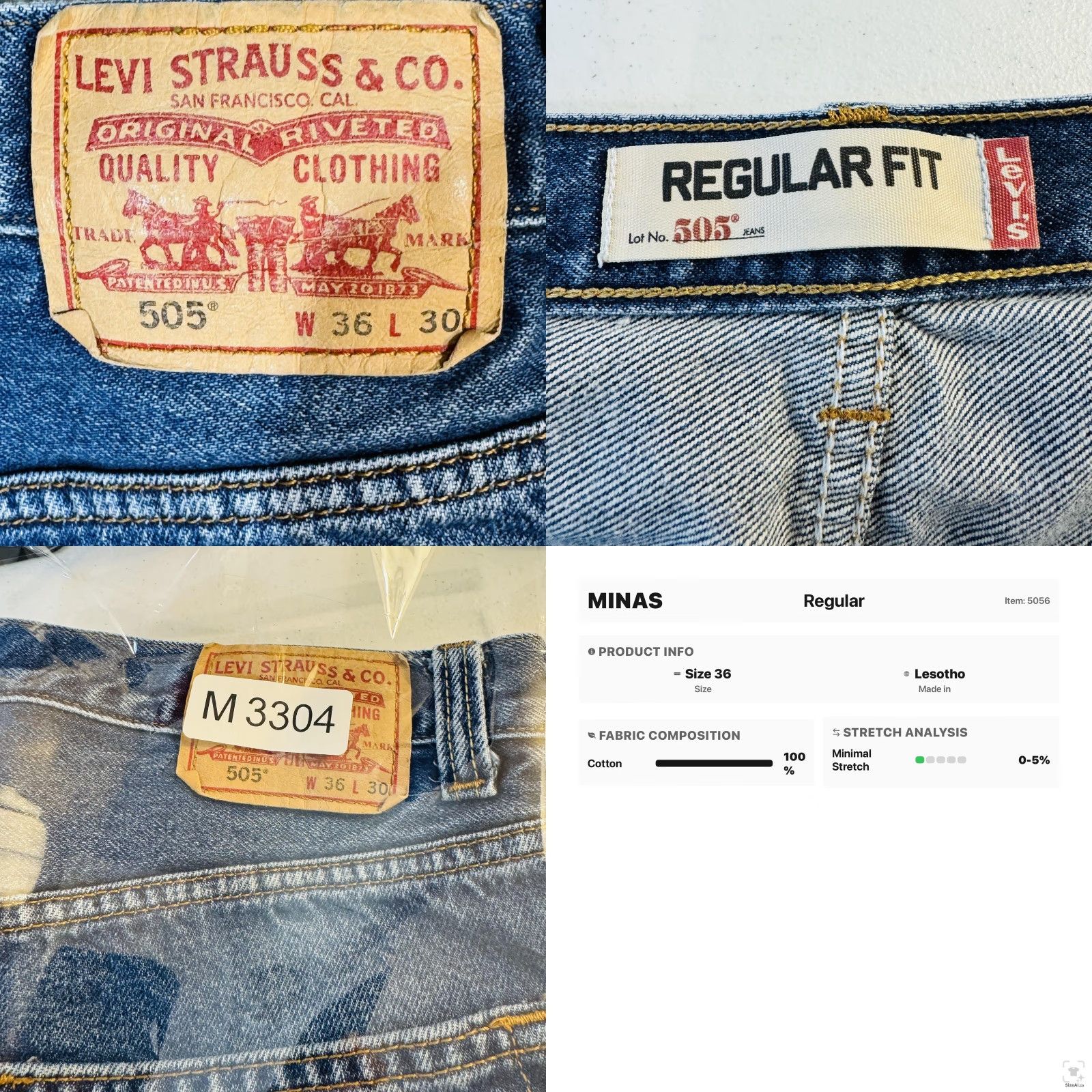 Levi's Levi's 505 Shorts Mens 36 Blue Denim Bermuda Distressed 5-Pocket Zip Fly Casual Mid Rise Inseam 8" Regular Fit 100% Cotton Blue Jeans Shorts Size US 36 / EU 52 - 8 Thumbnail