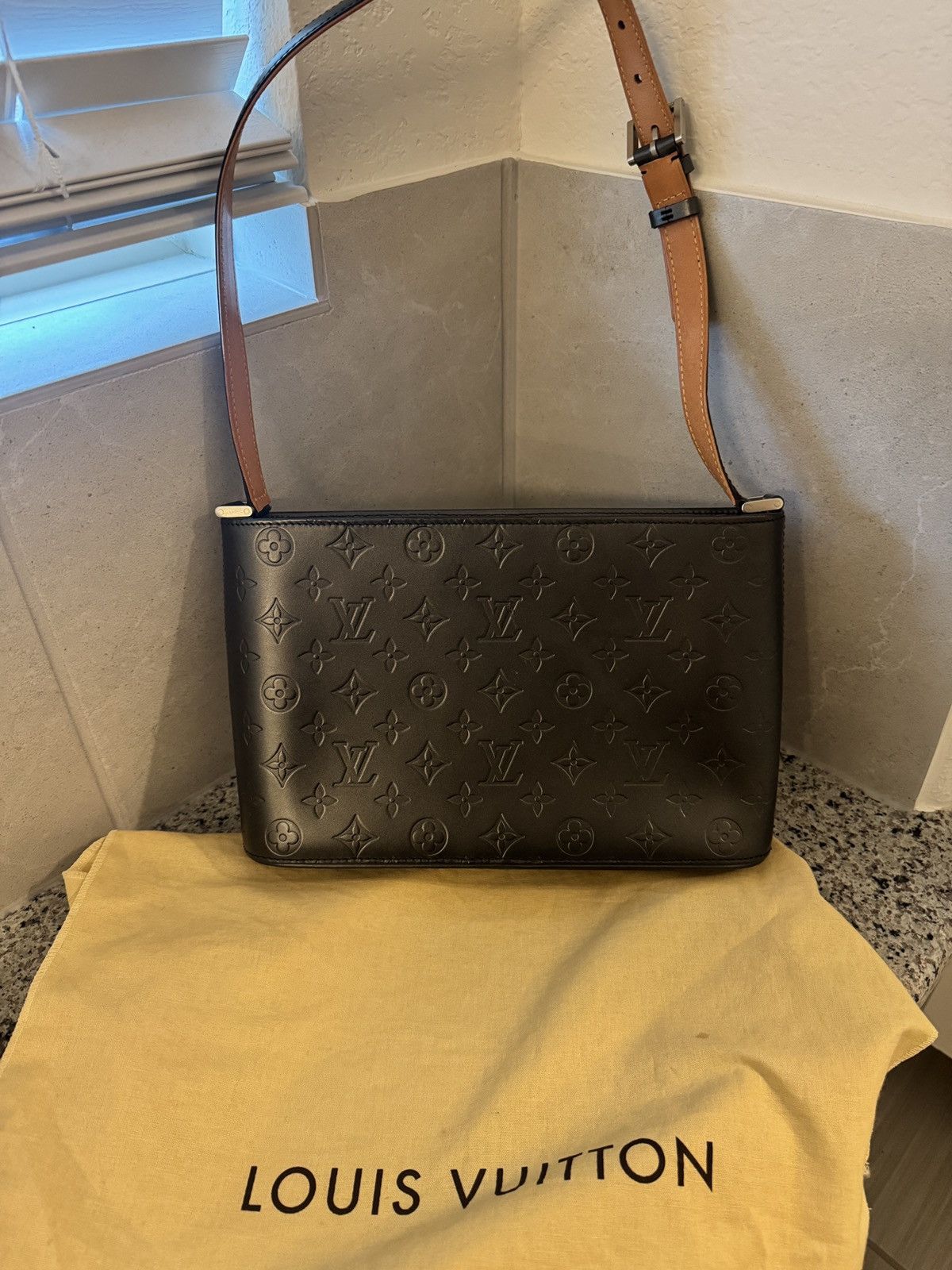 Louis Vuitton Louis Vuitton Vintage - Monogram Mat Alston Bag - Black Size ONE SIZE - 2 Thumbnail