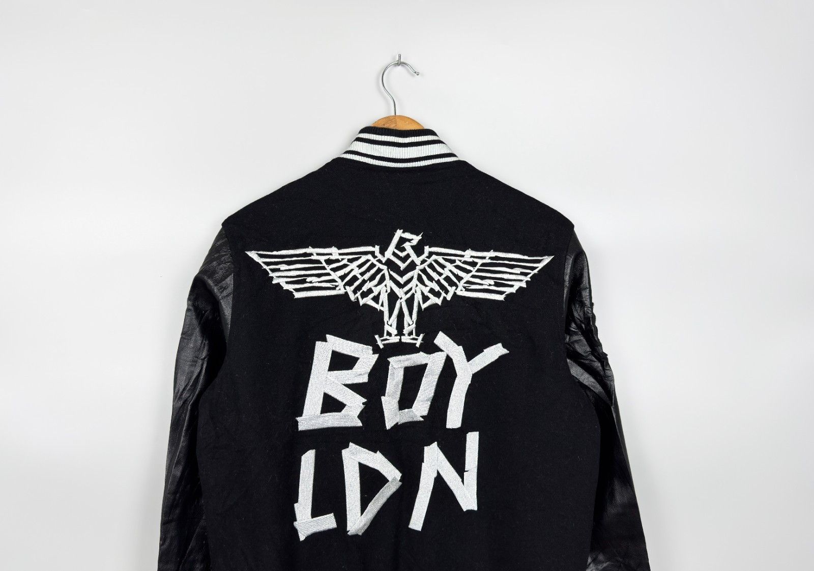 Boy London Boy Tape London Eagle Varsity Wool Bomber Black Jacket Size US S / EU 44-46 / 1 - 5 Thumbnail
