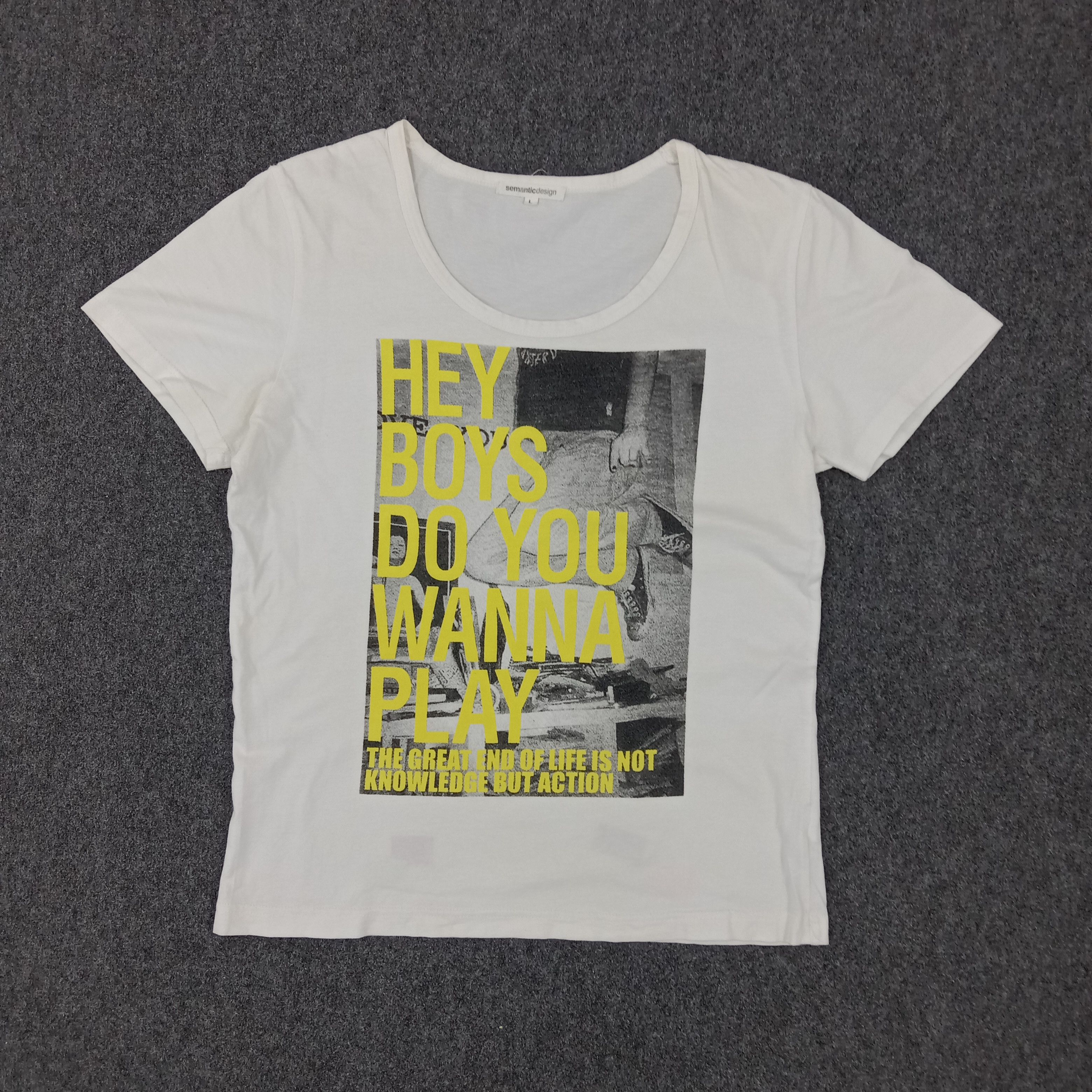 Vintage × semanticdesign Sematic Design Grunge Style Tshirt Size M / US 6-8 / IT 42-44 - 1 Thumbnail
