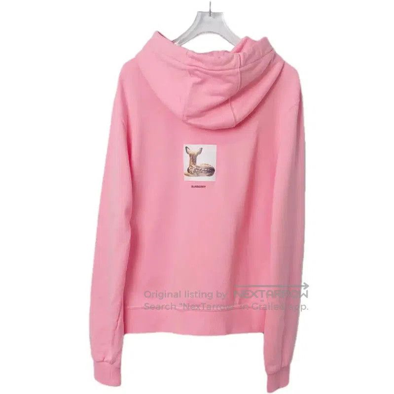 Burberry Burberry Pink Cotton Women's Hoodie. Size S / US 4 / IT 40 - 2 Thumbnail
