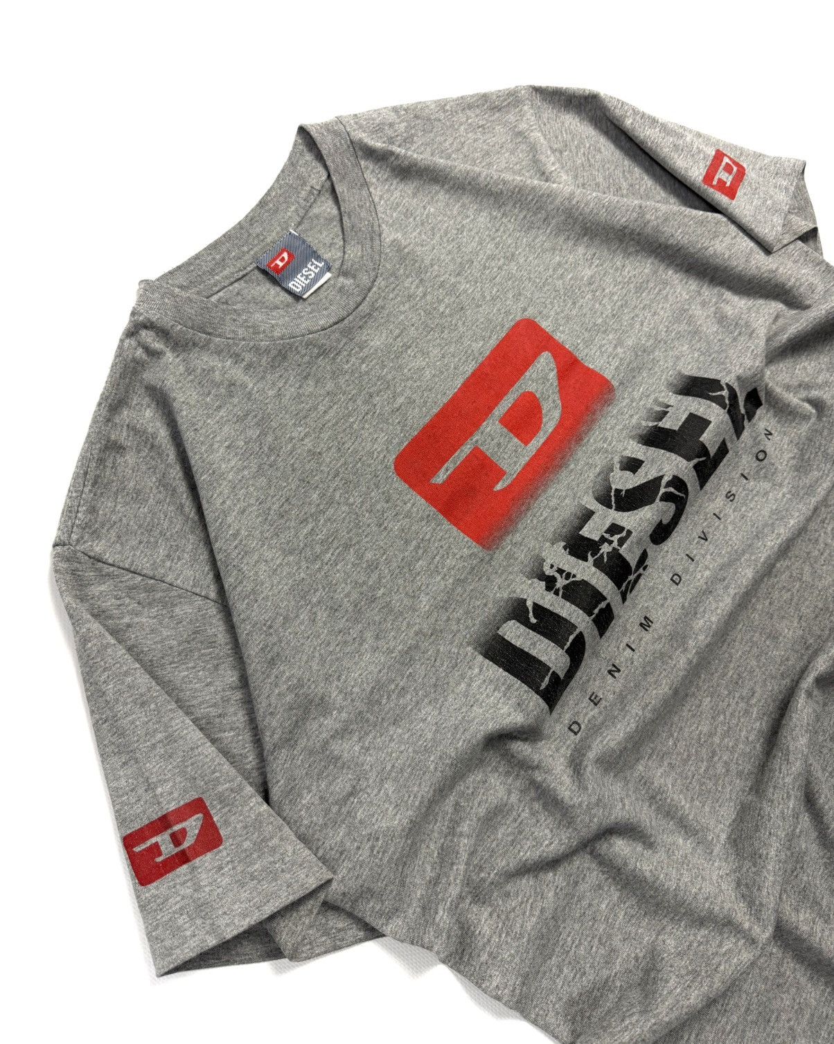 Diesel Diesel Denim Division Vintage Tee Y2K Gray Archive Size US L / EU 52-54 / 3 - 4 Thumbnail
