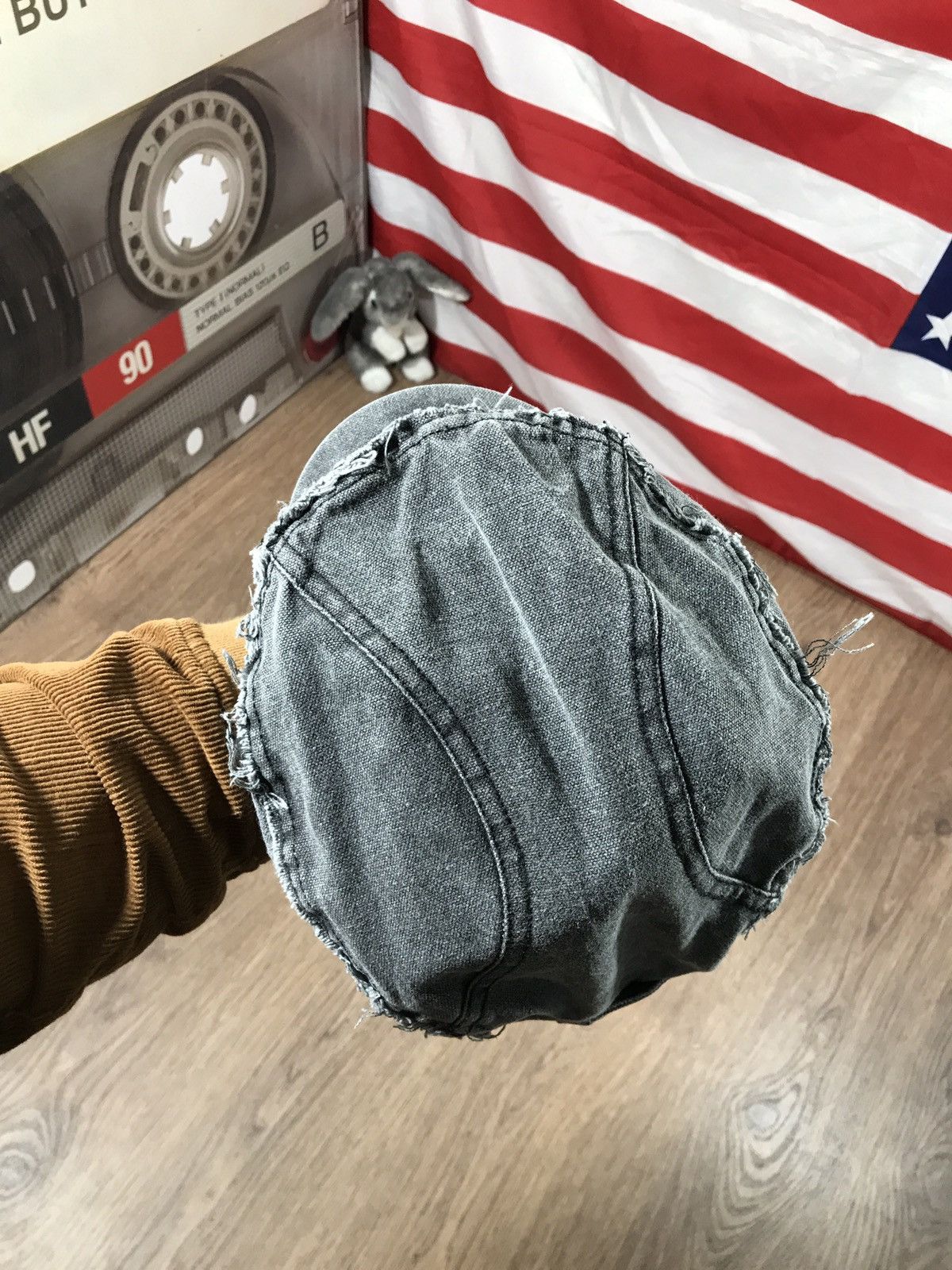 Japanese Brand × Vintage Vintage Denim Cap Biker Hat Size ONE SIZE - 7 Thumbnail