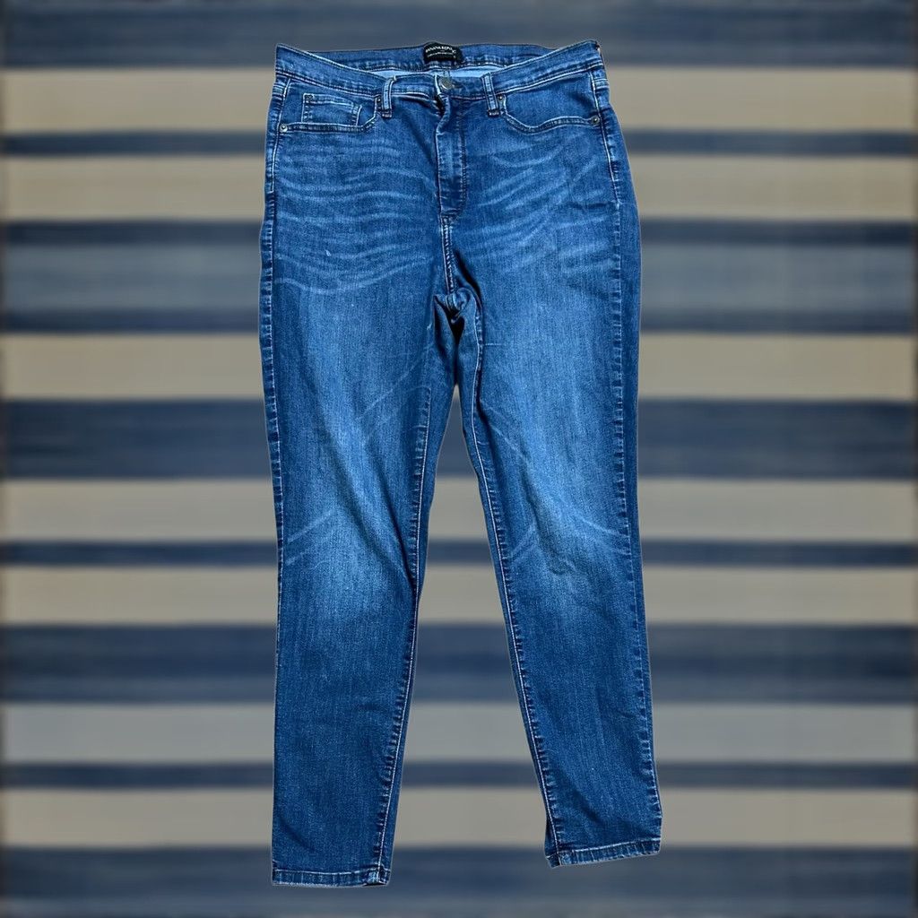 Banana Republic Banana Republic Curvy Skinny Jeans Women 32/14 Denim High Rise Stretch Jeans 5-Pocket Solid Blue Women Size 36" / US 14 / IT 50 - 1 Thumbnail