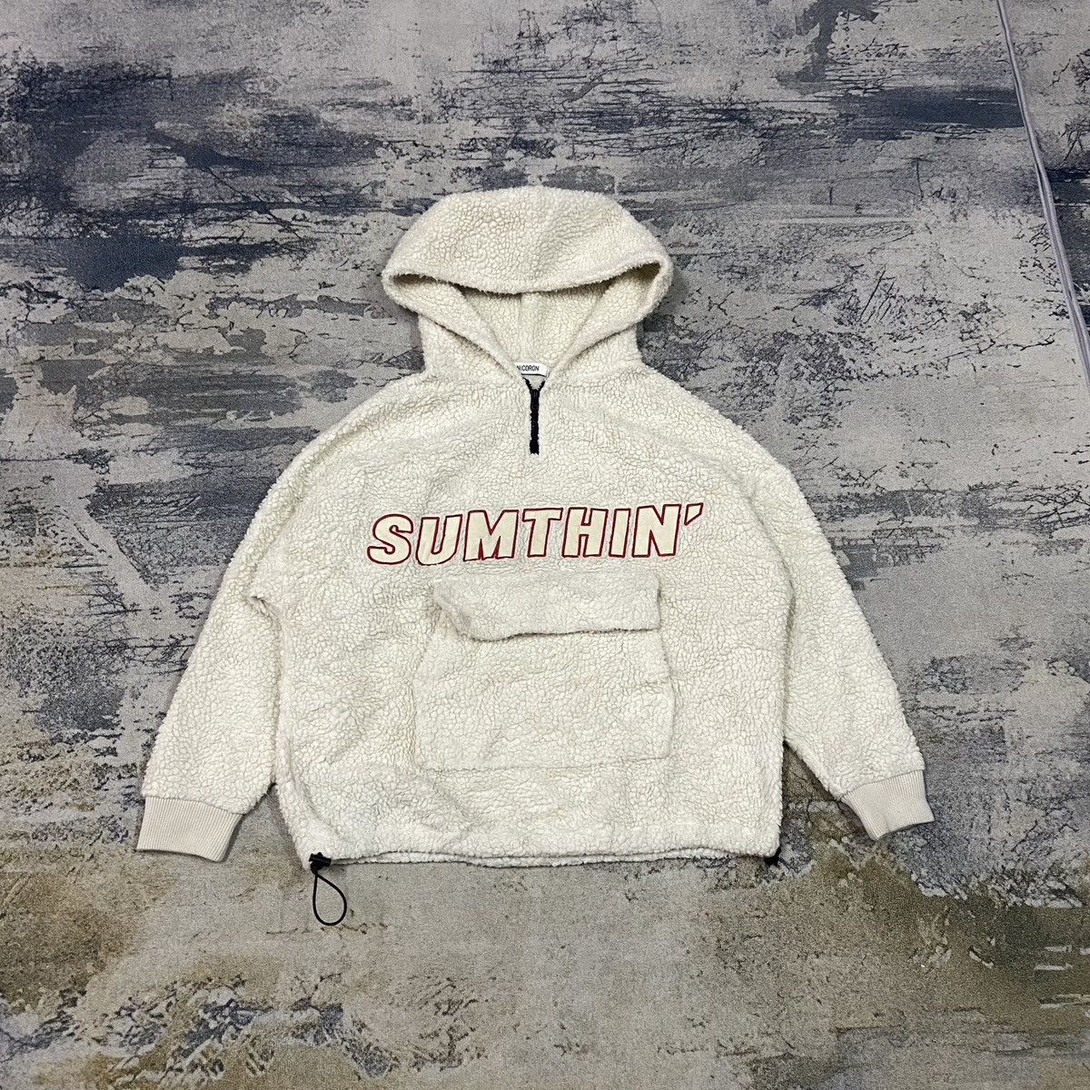 Japanese Brand × Vintage Vintage Japan Sumthin' Sherpa Baggy PullOver Hoodies Size US M / EU 48-50 / 2 - 1 Thumbnail