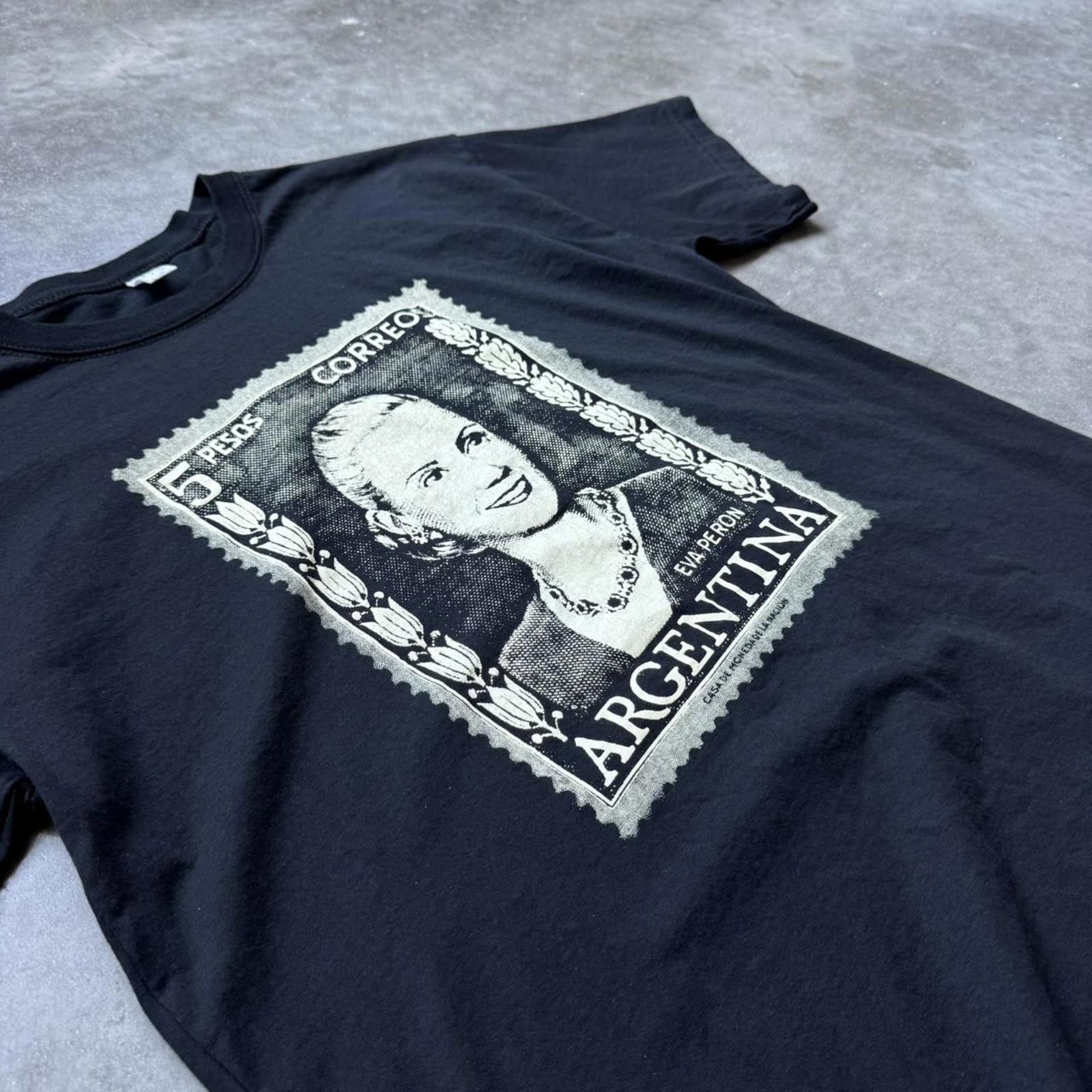 Other Eva Peron Stamp Postal Mail Argentinian Graphic T-Shirt Size US M / EU 48-50 / 2 - 4 Thumbnail