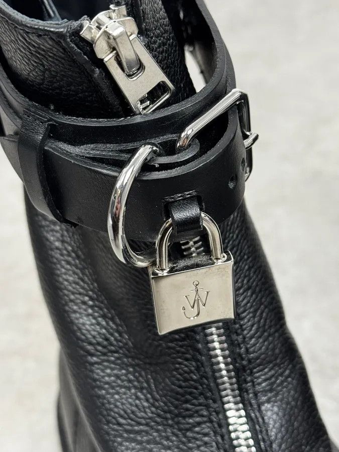 JW Anderson J.W. Anderson Black Ultra Zip Ankle Leather Boots Size US 8 / EU 41 - 4 Thumbnail