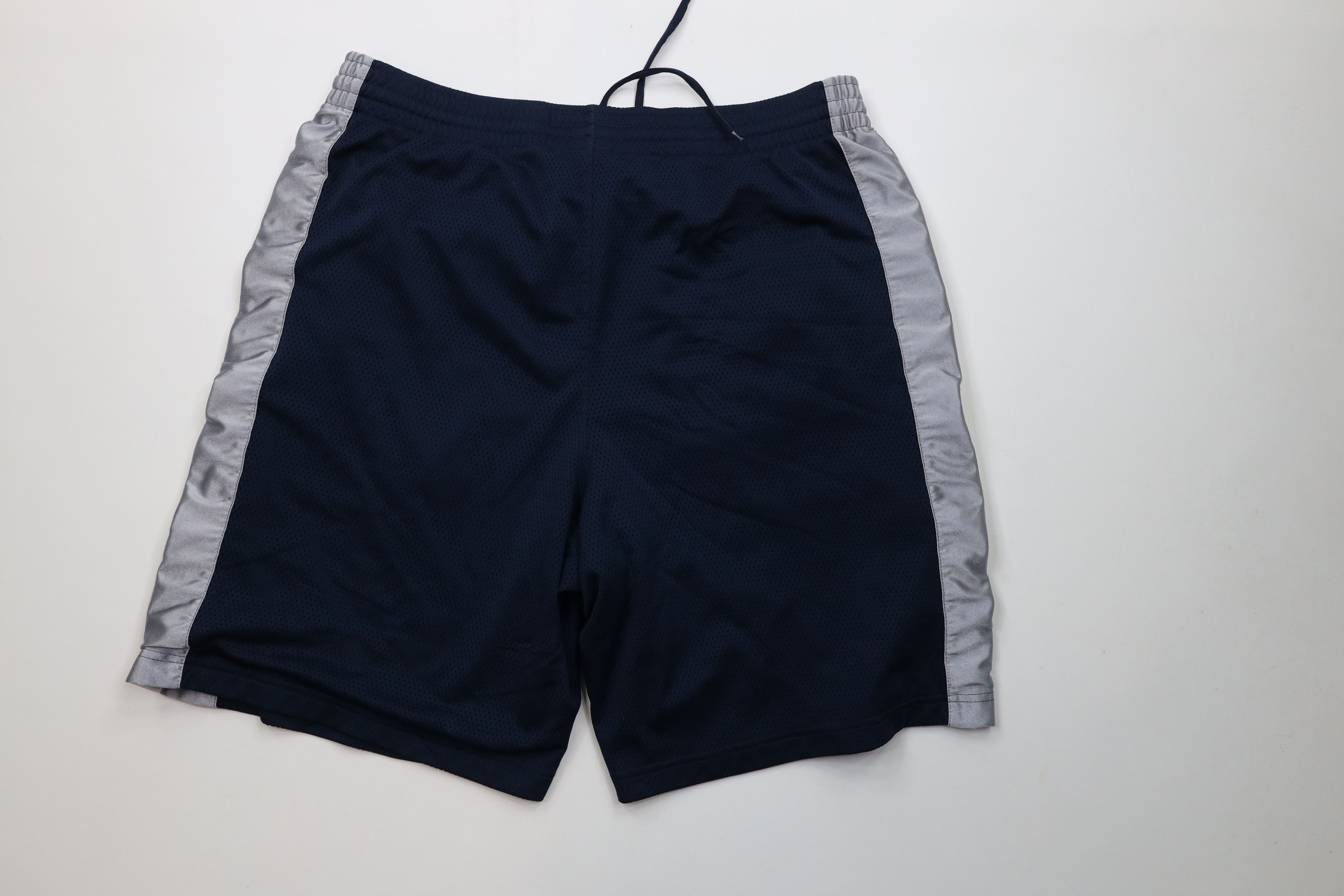 Nike Vintage Nike Mini Swoosh Heavy Mesh Basketball Shorts Blue Size US 36 / EU 52 - 8 Thumbnail