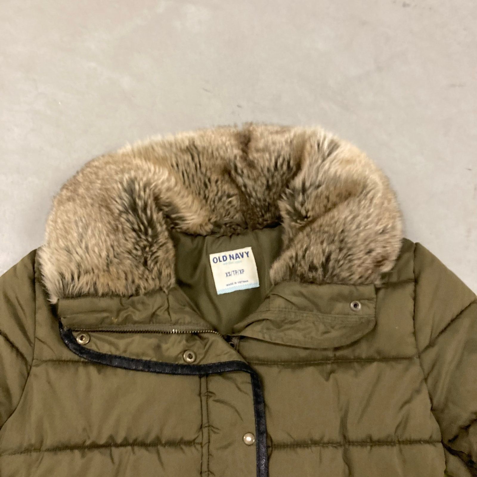 Vintage Fur collar old navy down puffer Jacket Size US XS / EU 42 / 0 - 3 Thumbnail