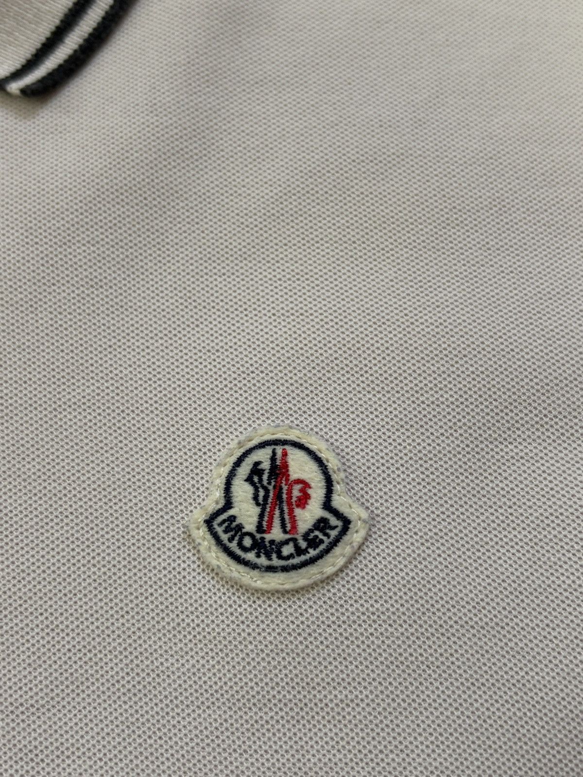 Moncler Moncler Women's Polo Shirt Maglia Beige Cream Size M Size M / US 6-8 / IT 42-44 - 4 Thumbnail