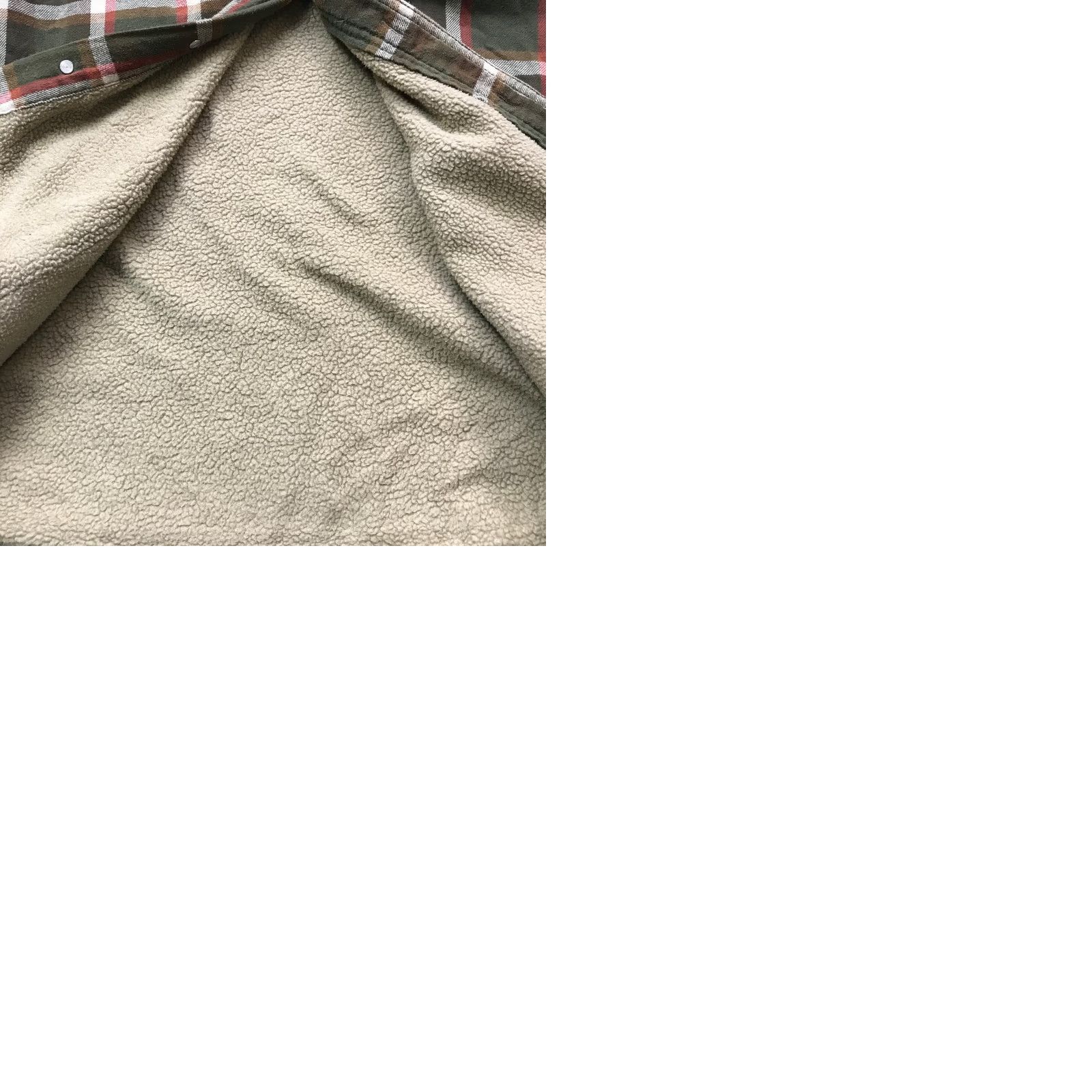 Wrangler Wrangler Button-Down Shirt Plaid Sherpa Lined Men M Casual Fall Winter Brown Green Red Size US M / EU 48-50 / 2 - 9 Thumbnail