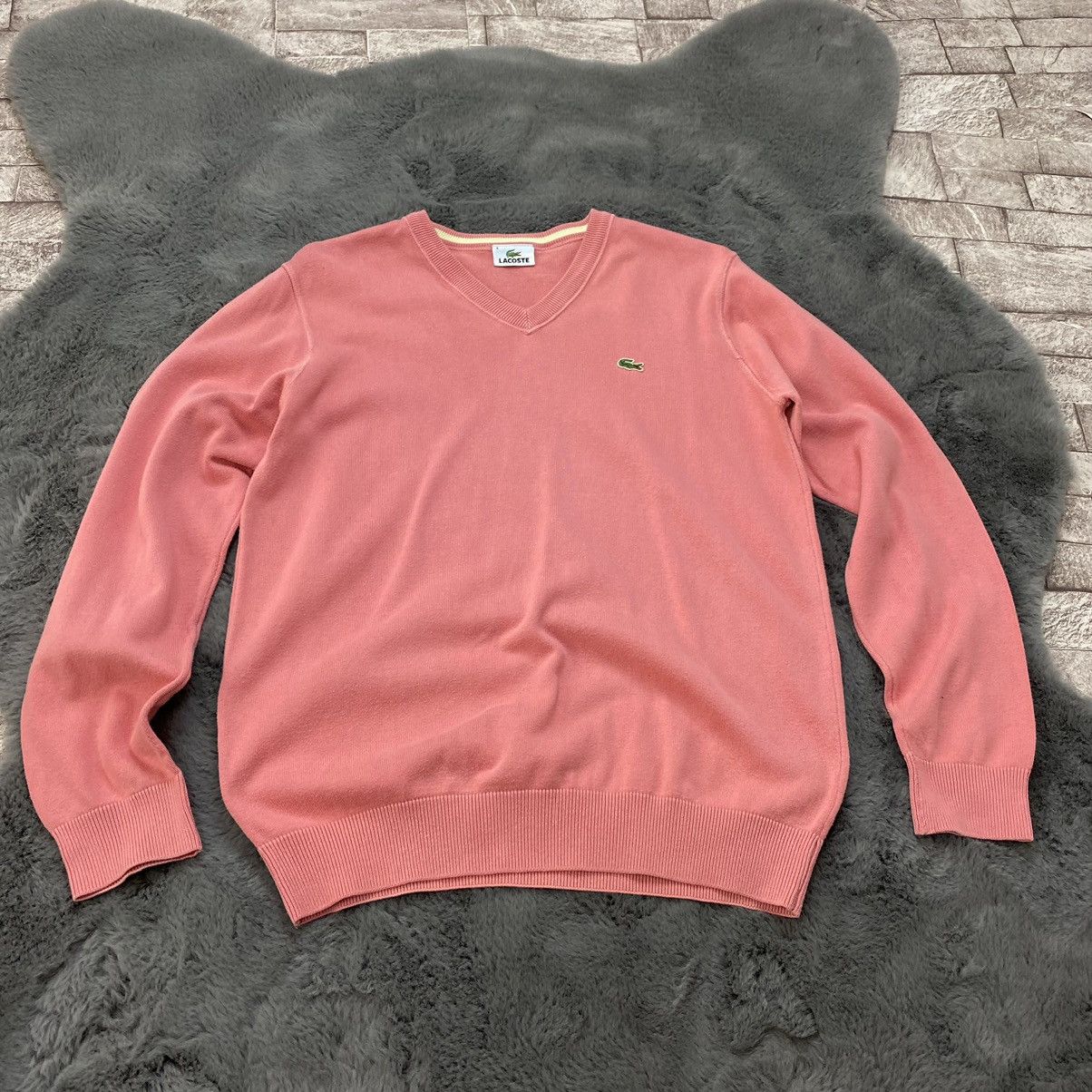 Lacoste × Vintage *90's Rare! Vintage Lacoste Cardigan Sweater Vneck Knit Size US M / EU 48-50 / 2 - 3 Thumbnail