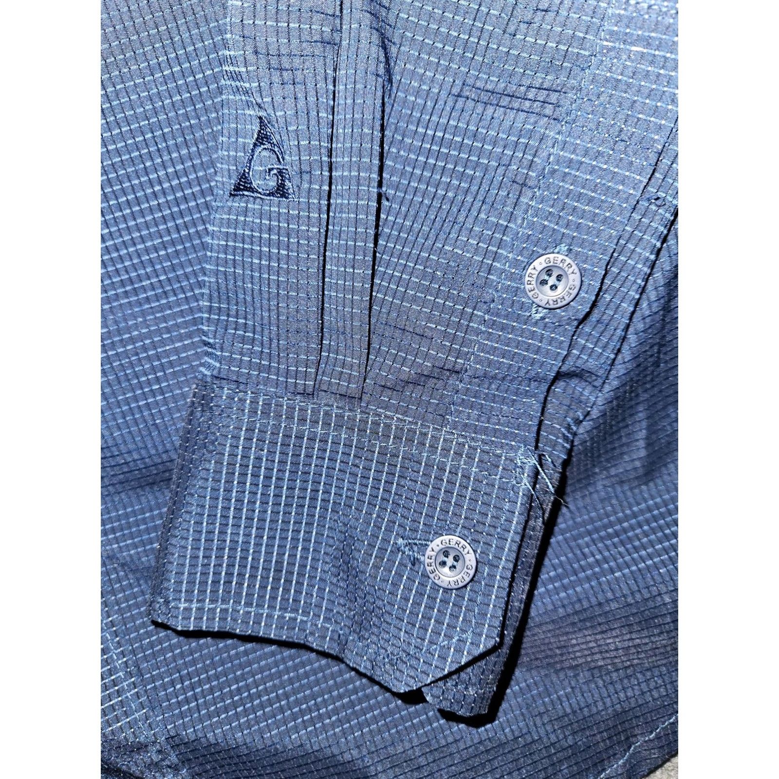Vintage Gerry Shirt Mens M Blue Long Sleeve Button-Up Ripstop Outdoor Hiking Size US M / EU 48-50 / 2 - 2 Thumbnail
