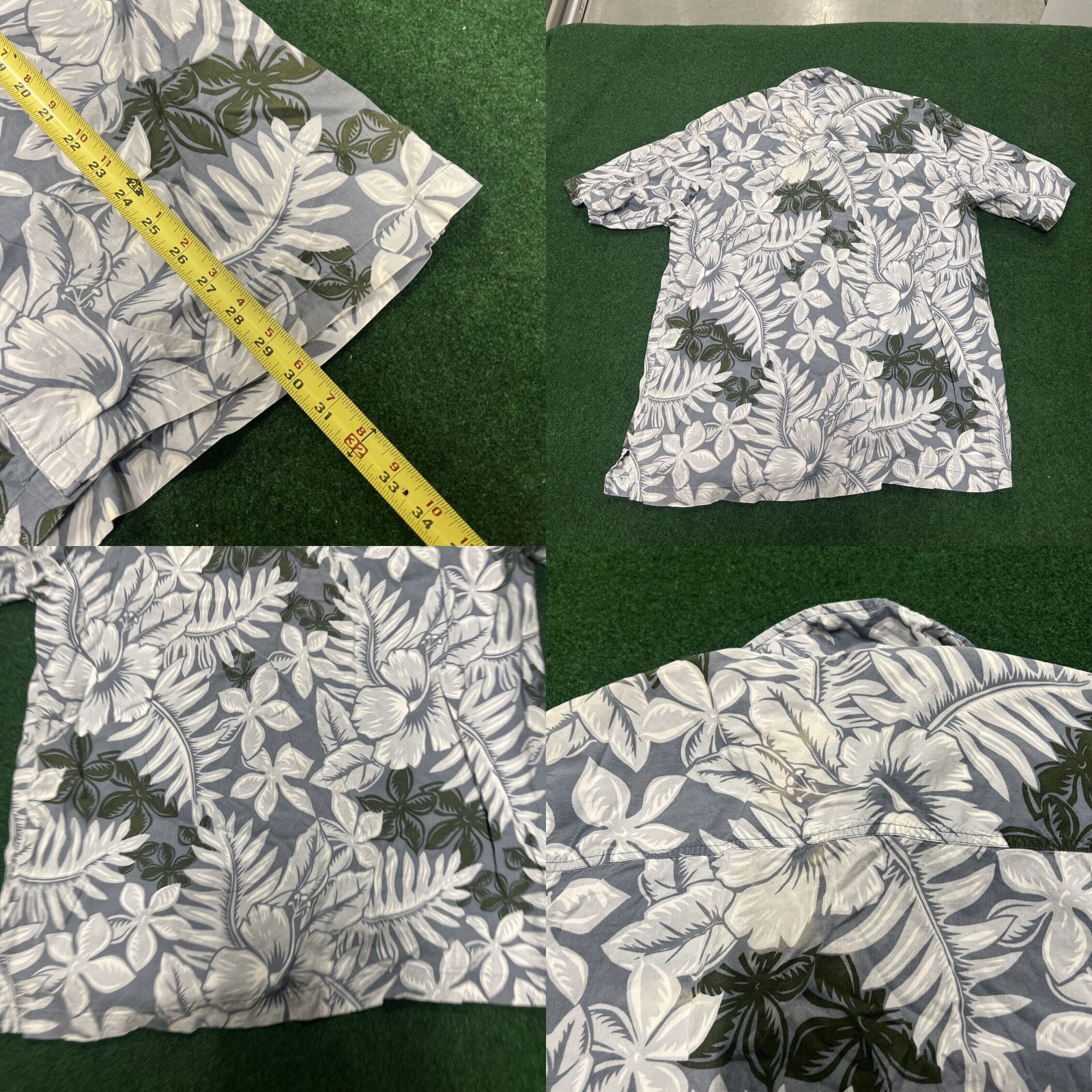 Billabong Billabong Men's Vintage Button Down Hawaiian Polo Shirt, Green Blue, XL Size US XL / EU 56 / 4 - 8 Thumbnail