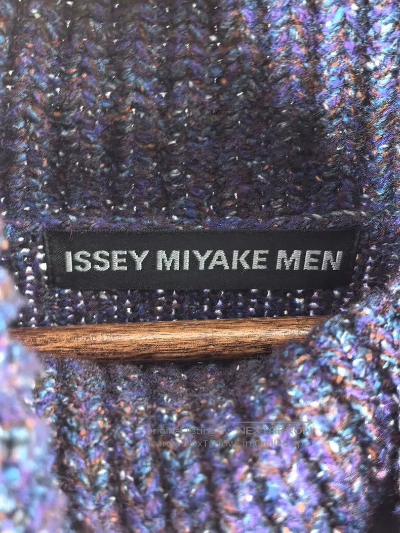 Issey Miyake Issey Miyake Dark Purple Mixed Silk Wool Turtleneck Sweate Size XL / US 12-14 / IT 48-50 - 5 Thumbnail