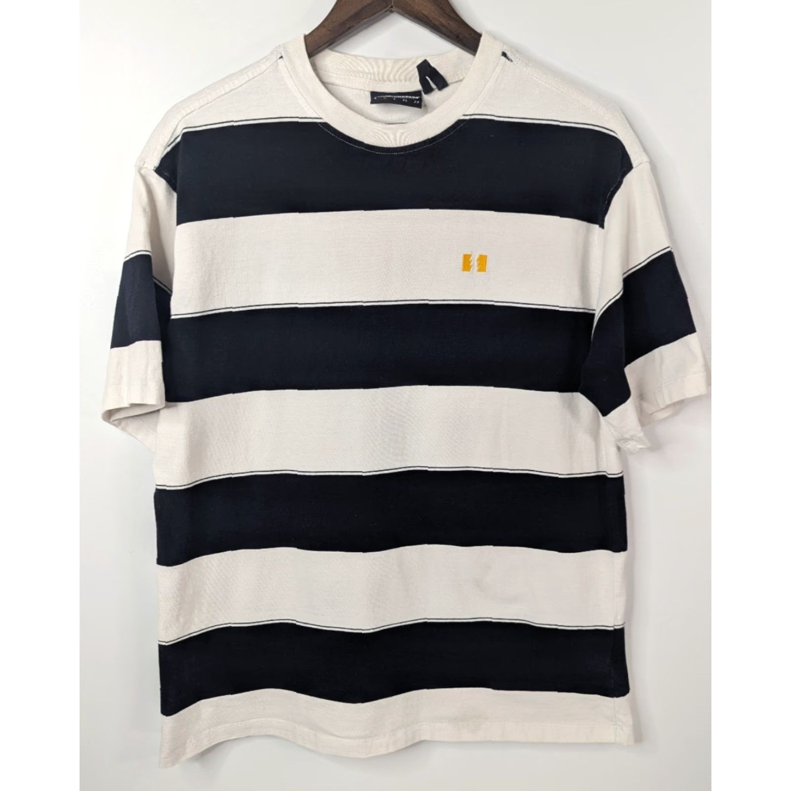 The Hundreds The Hundreds Shirt Men's M Black White Stripes Streetwear Y2K Logo Short Sleeve Crew Neck Cotton Regular Vintage: No (if allowed) Size US M / EU 48-50 / 2 - 2 Thumbnail
