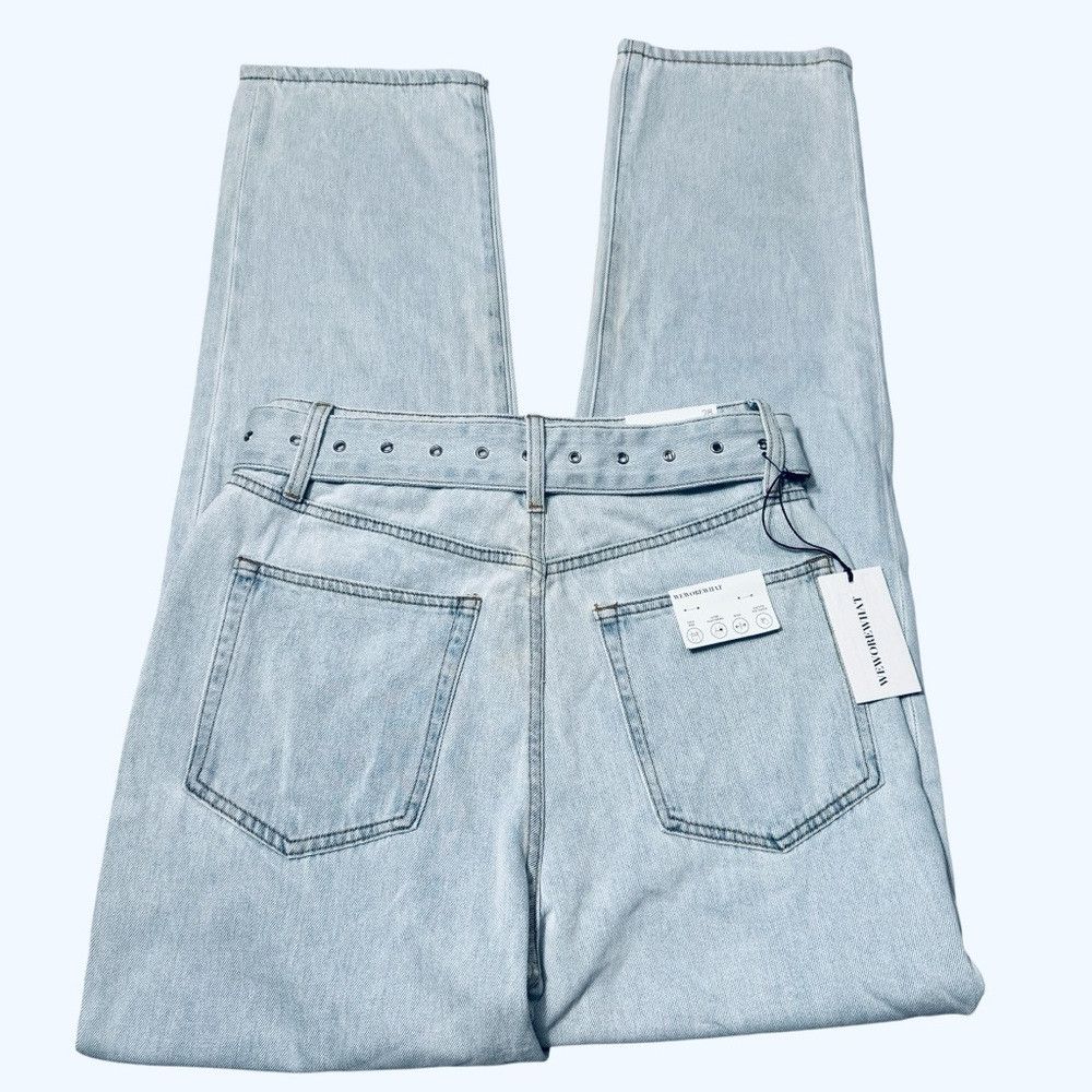 WeWoreWhat NWT New $138 We Wore What Cutout Belted Straight Jeans Siz Size 28" / US 6 / IT 42 - 3 Thumbnail