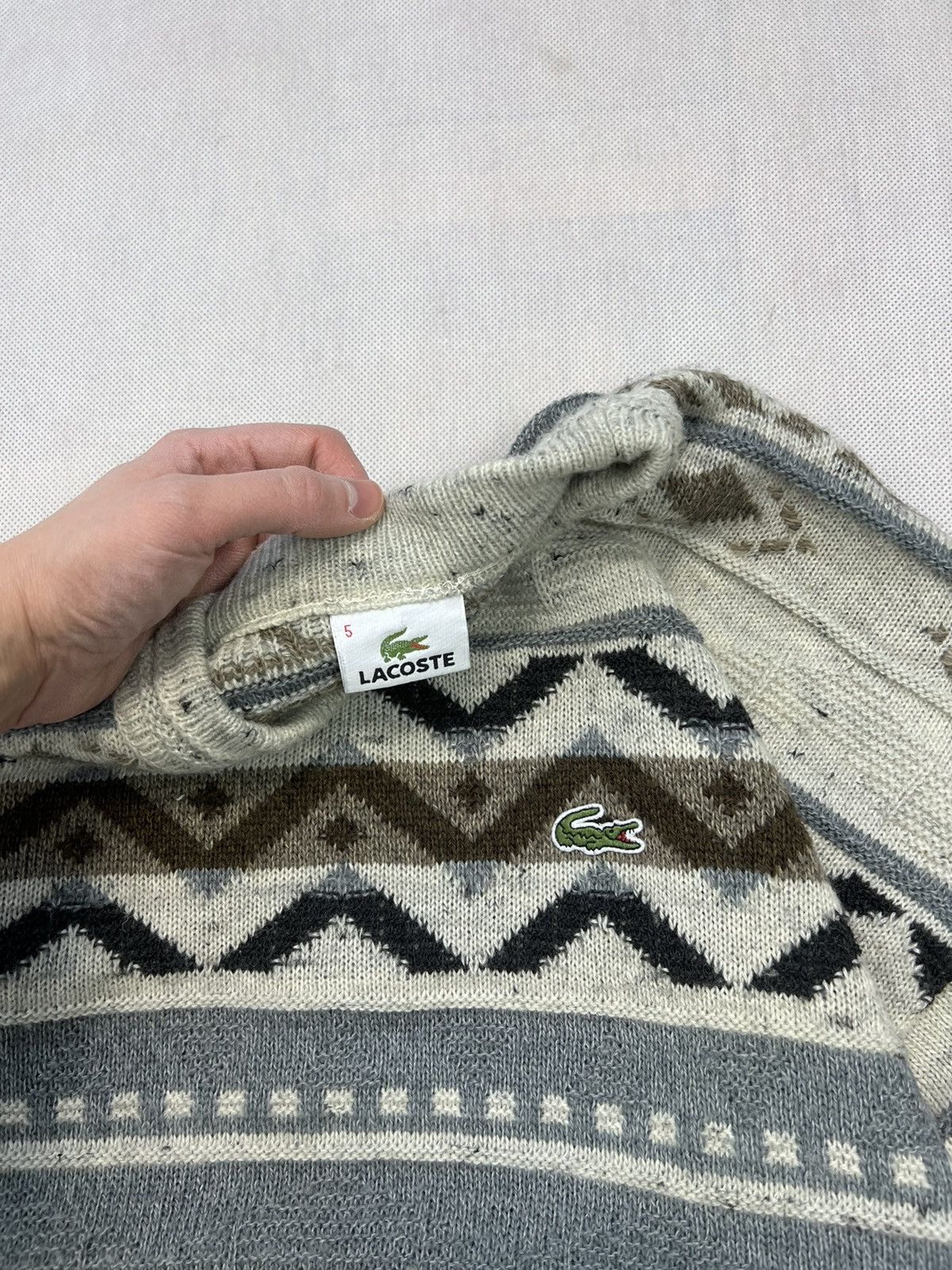 Lacoste Sweater Lacoste Patterns Vintage Small Logo Size US M / EU 48-50 / 2 - 3 Thumbnail