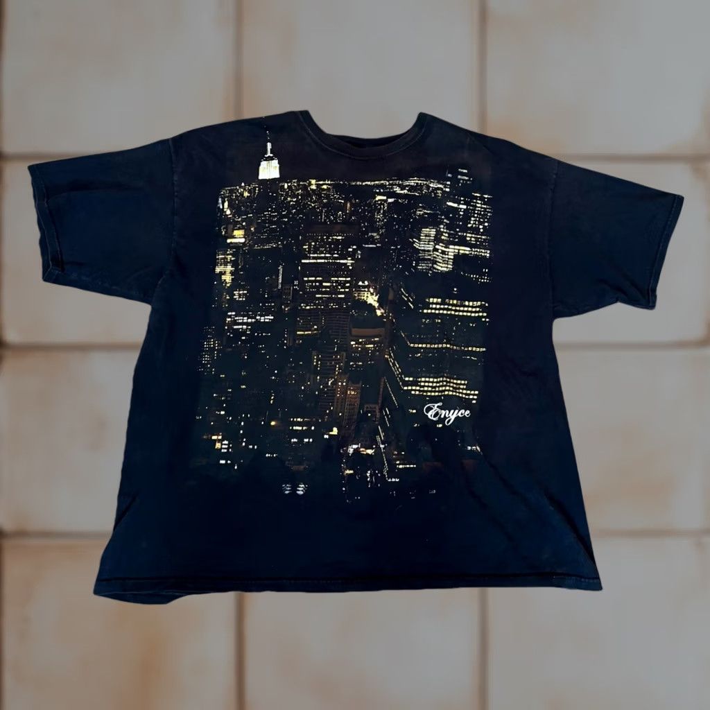 Enyce VINTAGE Enyce T Shirt Men’s 3XL Black City Lights Night Designer Mens Size US XXL / EU 58 / 5 - 1 Thumbnail