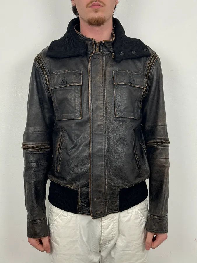 Dolce & Gabbana AW2003 Dolce & Gabbana Brown Faded Zip Bomber Cargo Pocket Jacket Size US M / EU 48-50 / 2 - 4 Thumbnail