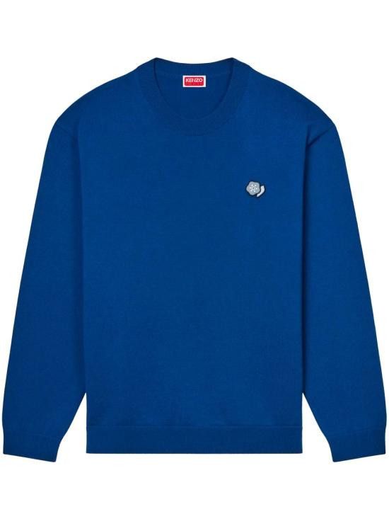 Kenzo KENZO Men Sweater FF55PU726 3LB67 Blue Size US S / EU 44-46 / 1 - 1 Thumbnail