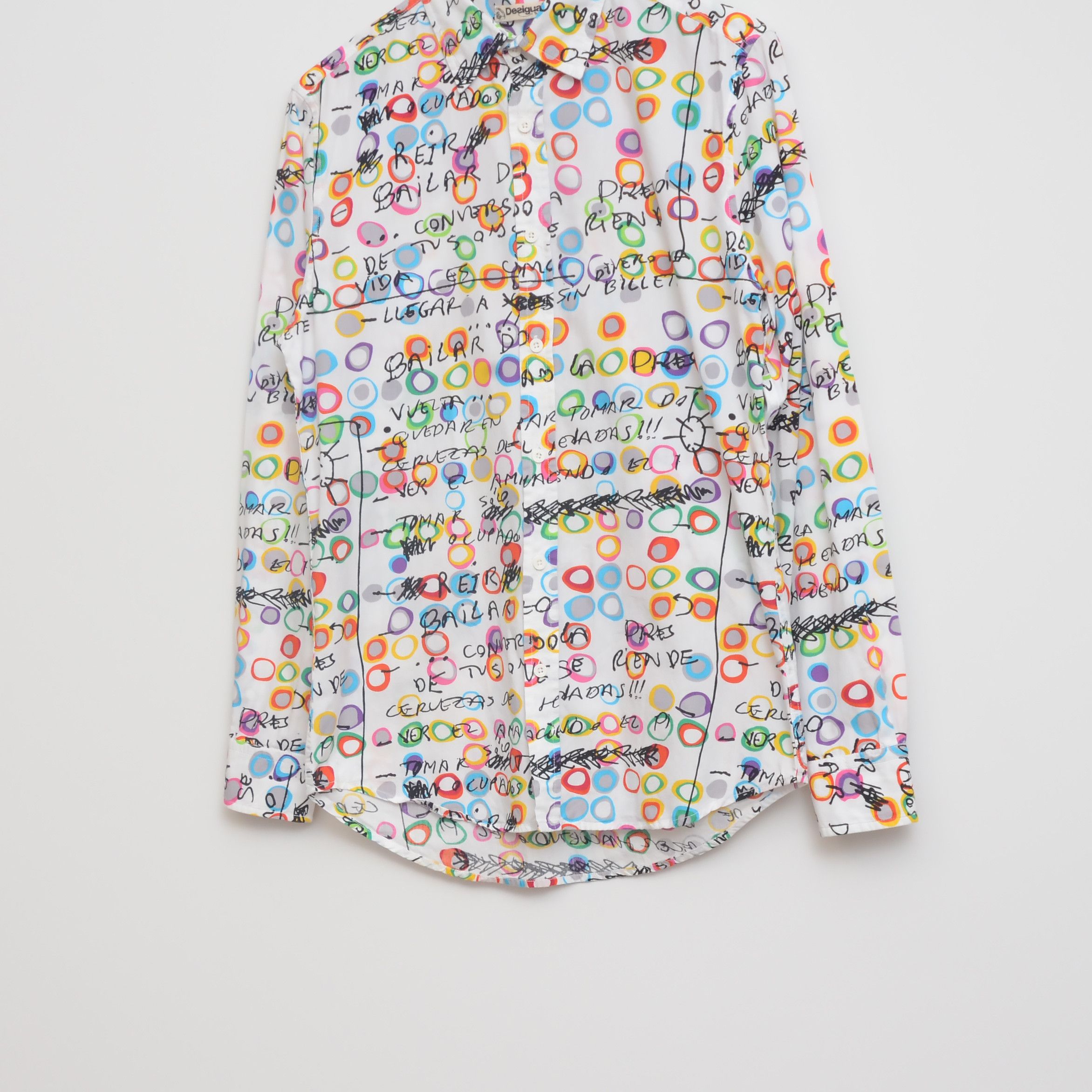 Desigual Desigual Size S Colorful Shirt Regular White Multicolors Size US S / EU 44-46 / 1 - 3 Thumbnail