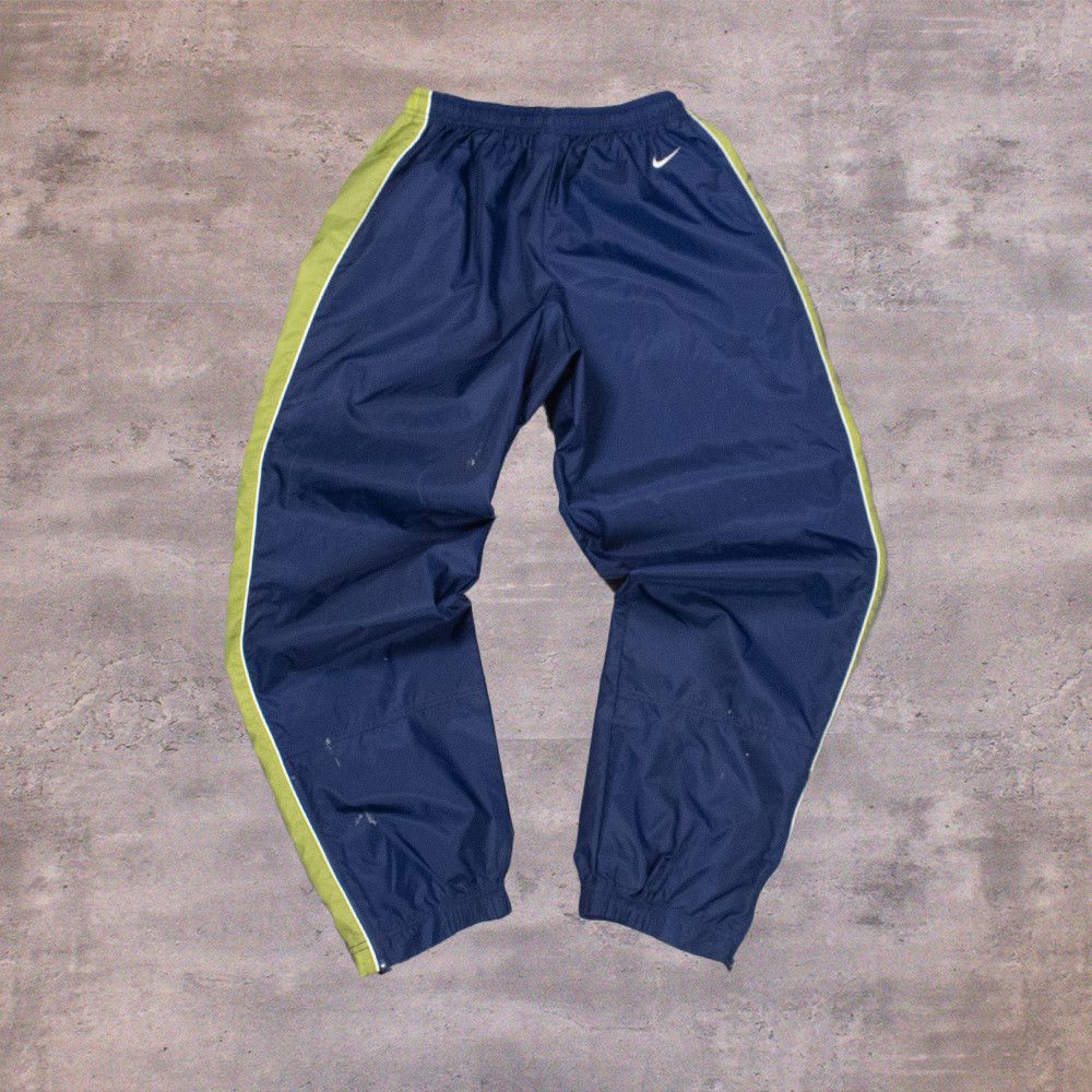 Nike Vintage 90's Nike Navy Stripped Baggy Relax Cuffed Pant's Size US 28 / EU 44 - 2 Thumbnail