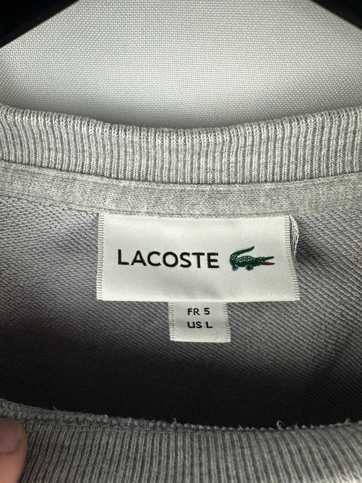 Lacoste Mens Lacoste Premium Sweatshirt Gray Size L (fr 5) Size US L / EU 52-54 / 3 - 6 Thumbnail