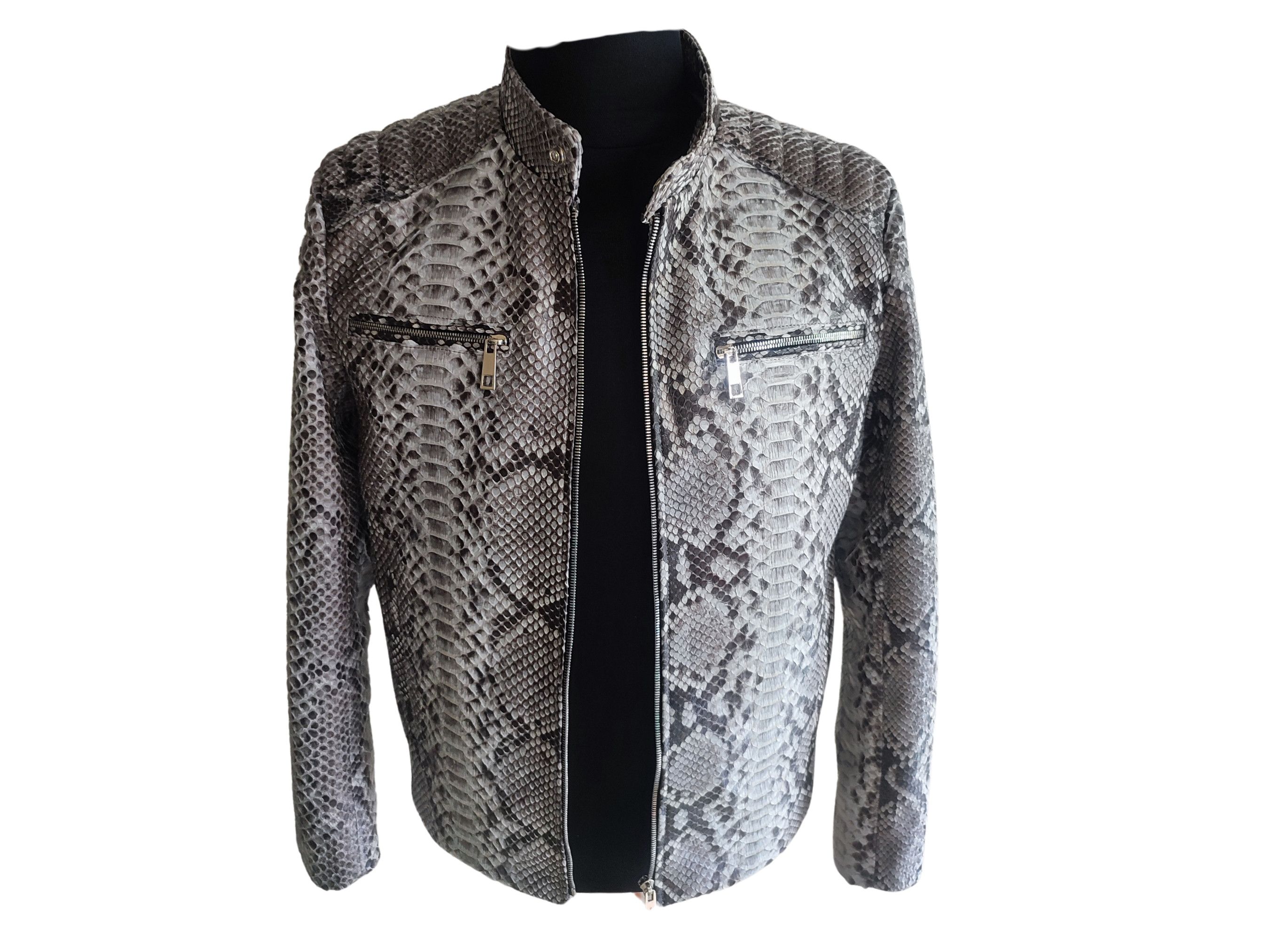 Other Quilt Jacket for Men - Natural Snakeskin Python Leather Size US XL / EU 56 / 4 - 4 Thumbnail