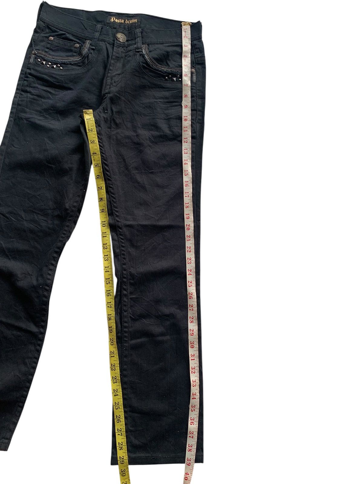 Tornado Mart PUNK PASTA DENIM STUDDED JAPANESE STYLE PANTS Size US 29 - 19 Thumbnail