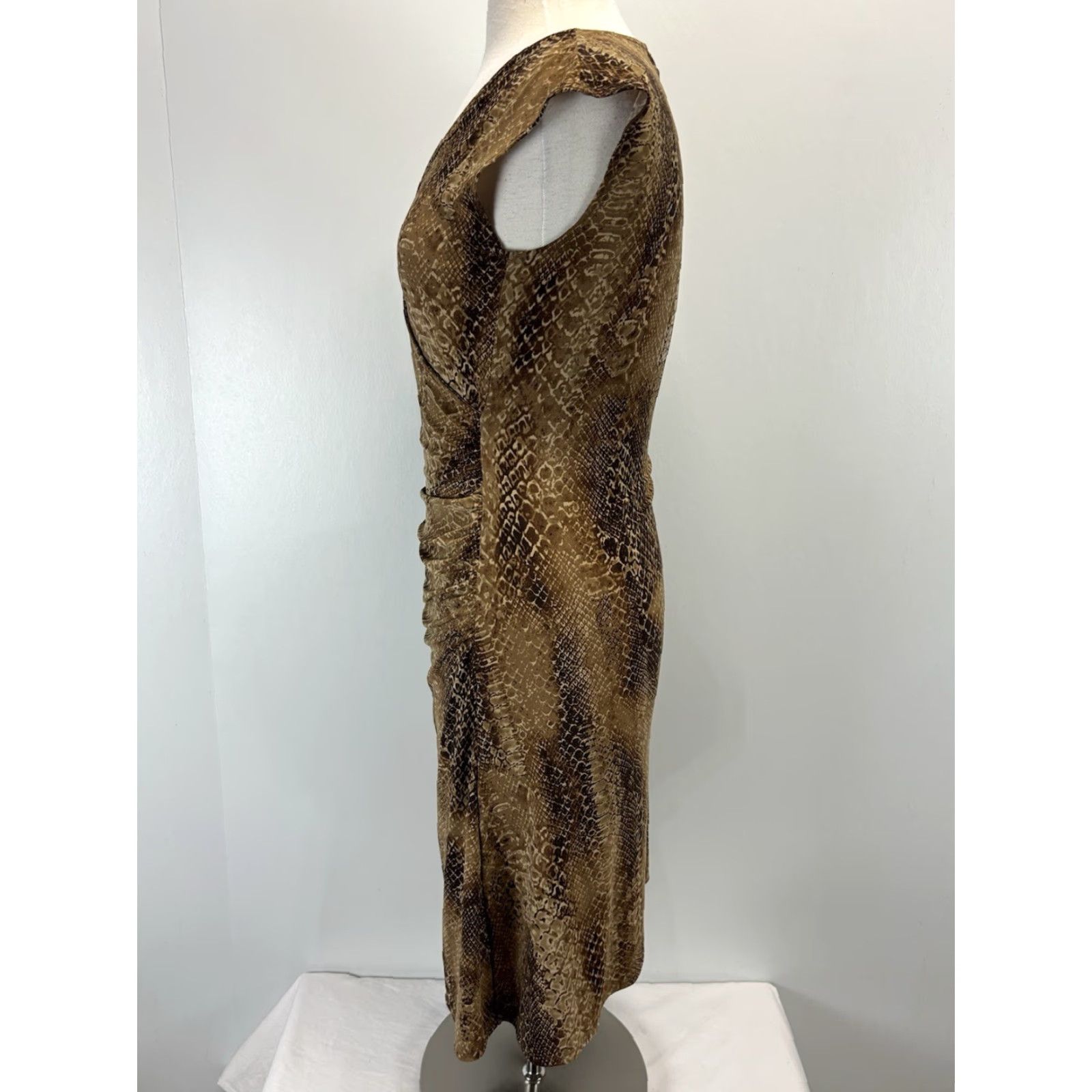 Ralph Lauren Lauren Ralph Lauren Faux Wrap Jersey Dress Sz Small Women’s Sleeveless Python Size S / US 4 / IT 40 - 2 Thumbnail