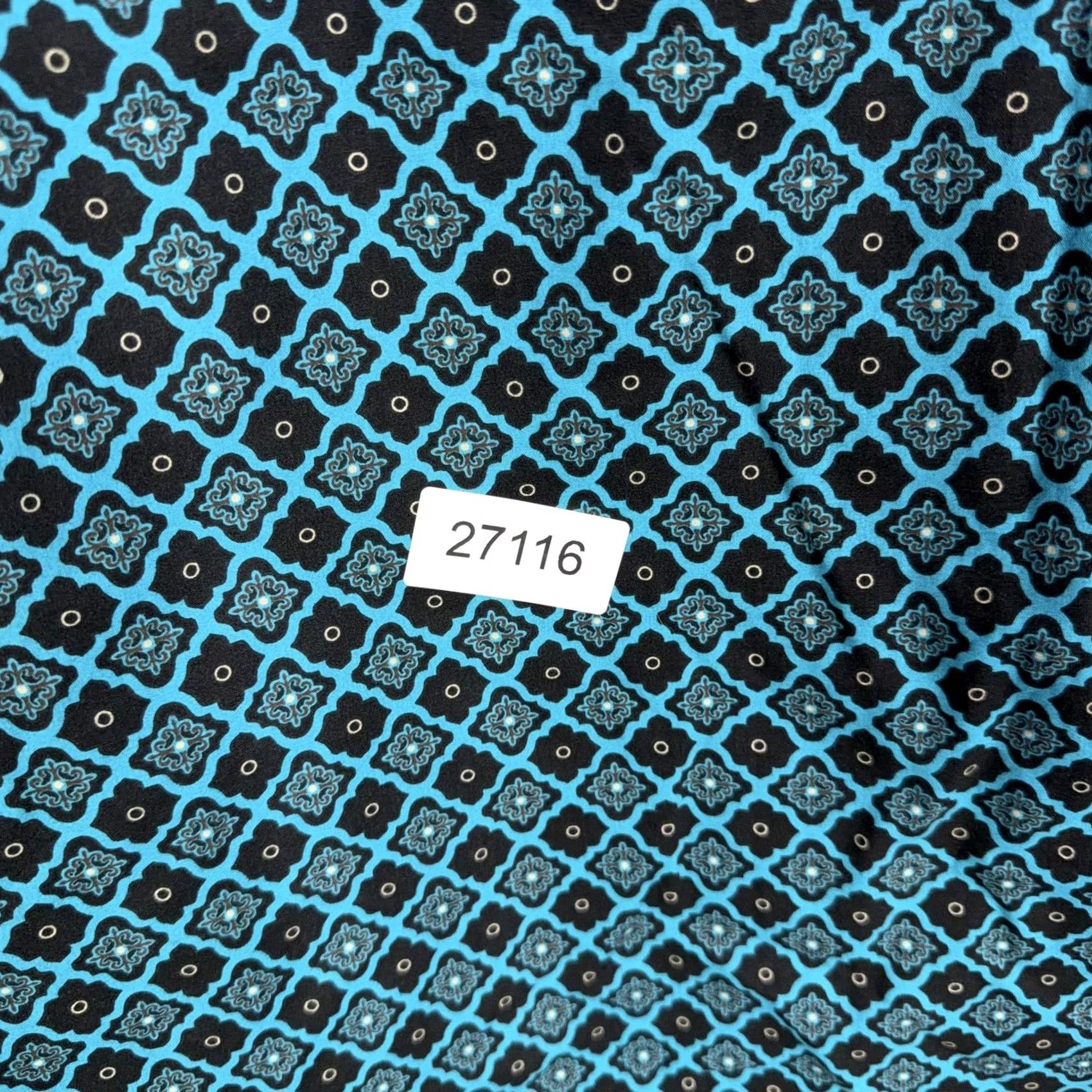 Wrangler Wrangler Shirt Mens 2XLT Blue Black Geometric Pearl Snap Western Cowboy Ranch Size US XXL / EU 58 / 5 - 8 Thumbnail