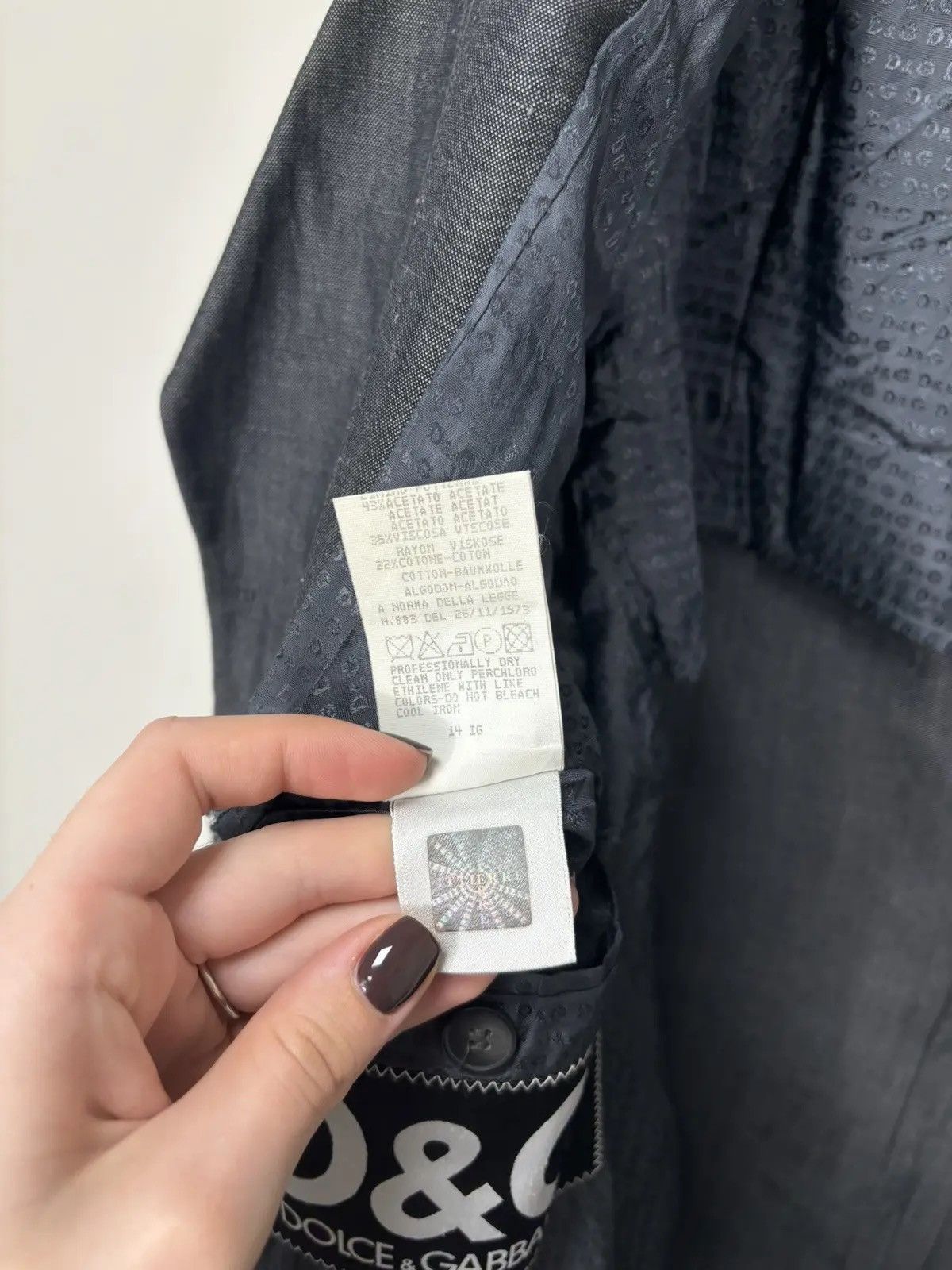 Dolce & Gabbana × Vintage Vintage Dolce & Gabanna Men's Rare Linen Wool Blazer Jacket Size 44R - 16 Thumbnail