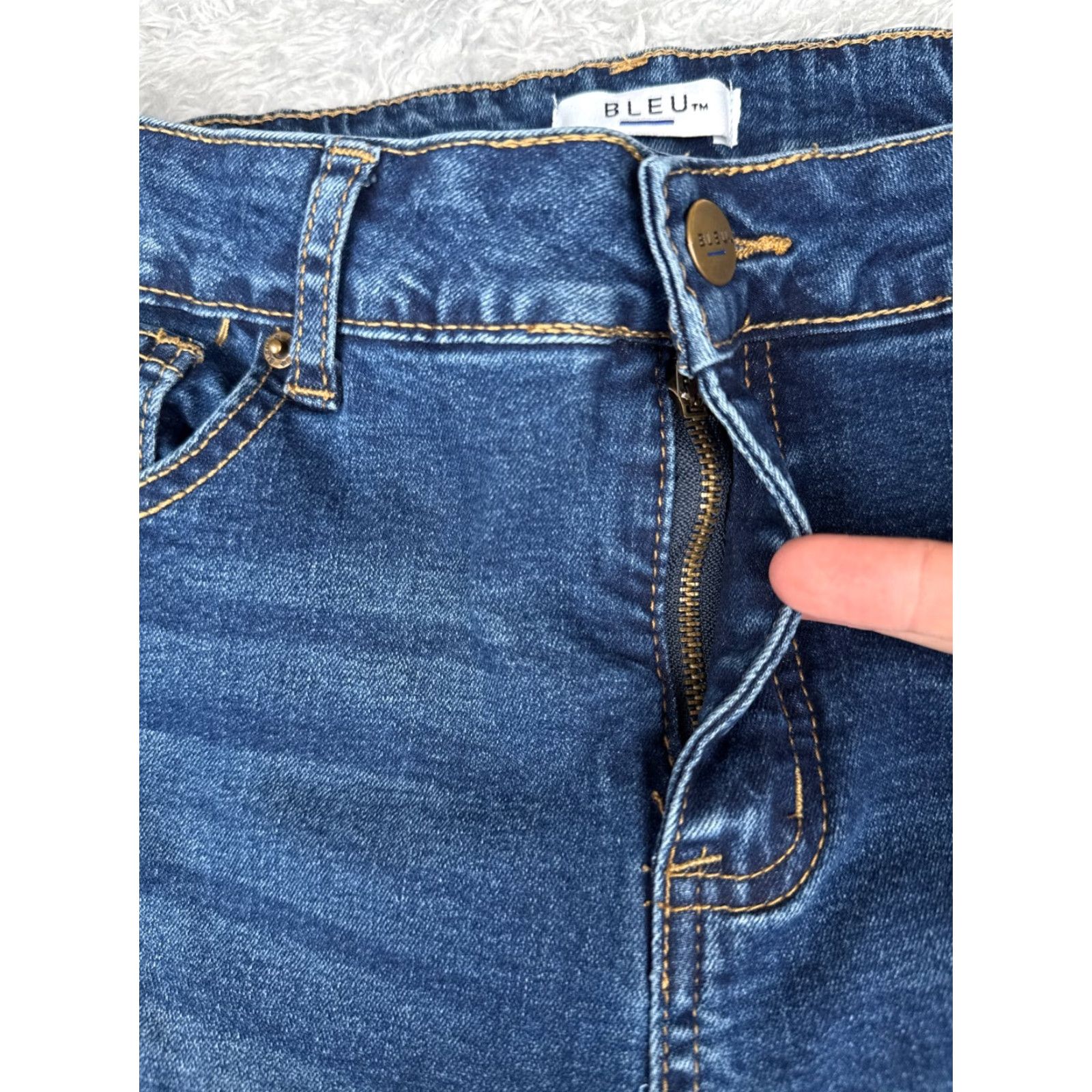 Vintage Blue Jeans Women 12 Blue Denim Bootcut Cotton Blend High Rise Zip Fly 30x29 Denim Jeans Womens Bootcut 30" Blue Str Size 34" / US 12 / IT 48 - 5 Thumbnail