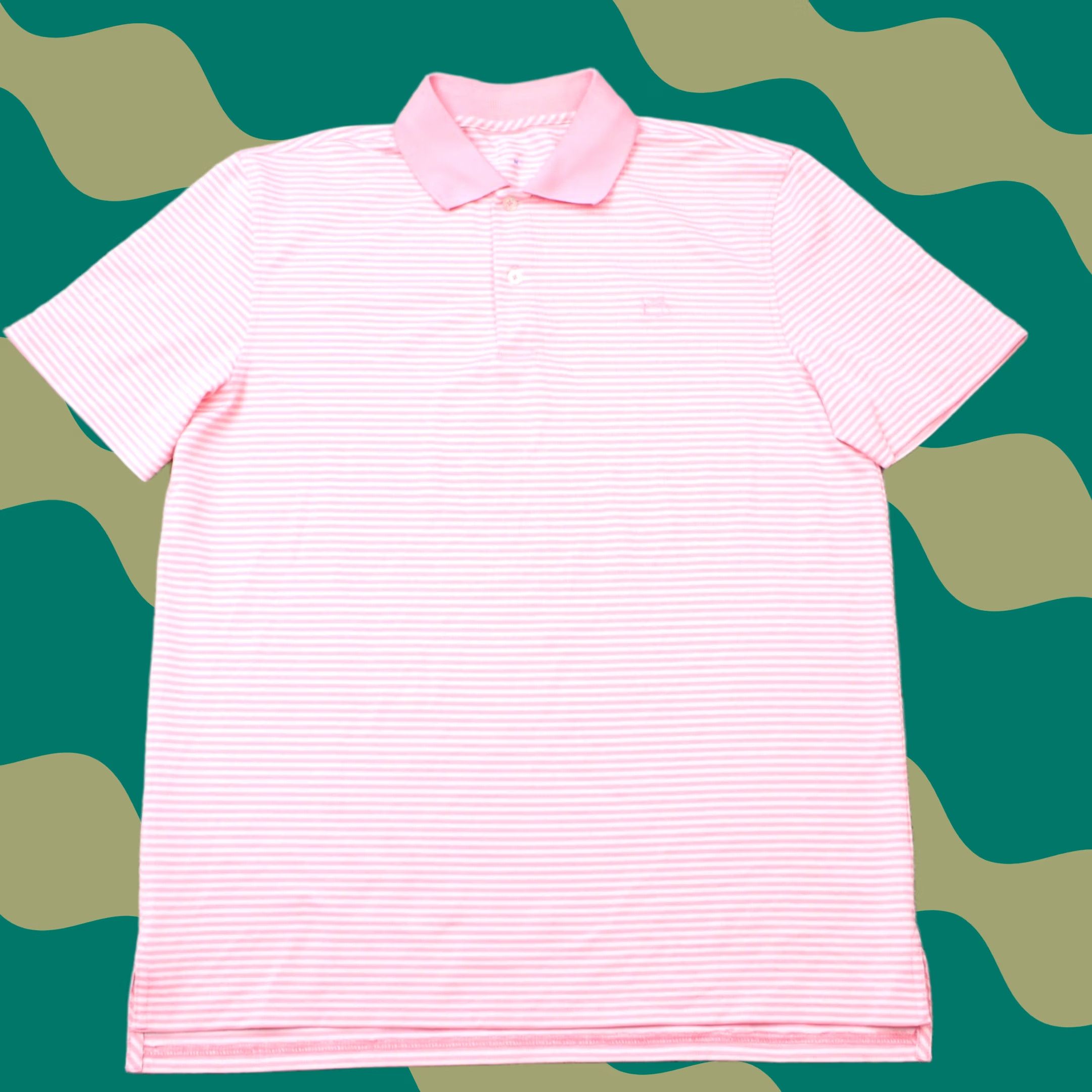 Southern Tide Southern Tide Polo Shirt Men Medium Pink Fort Frederick Stripe Short Sleeve Polo Size US M / EU 48-50 / 2 - 1 Thumbnail