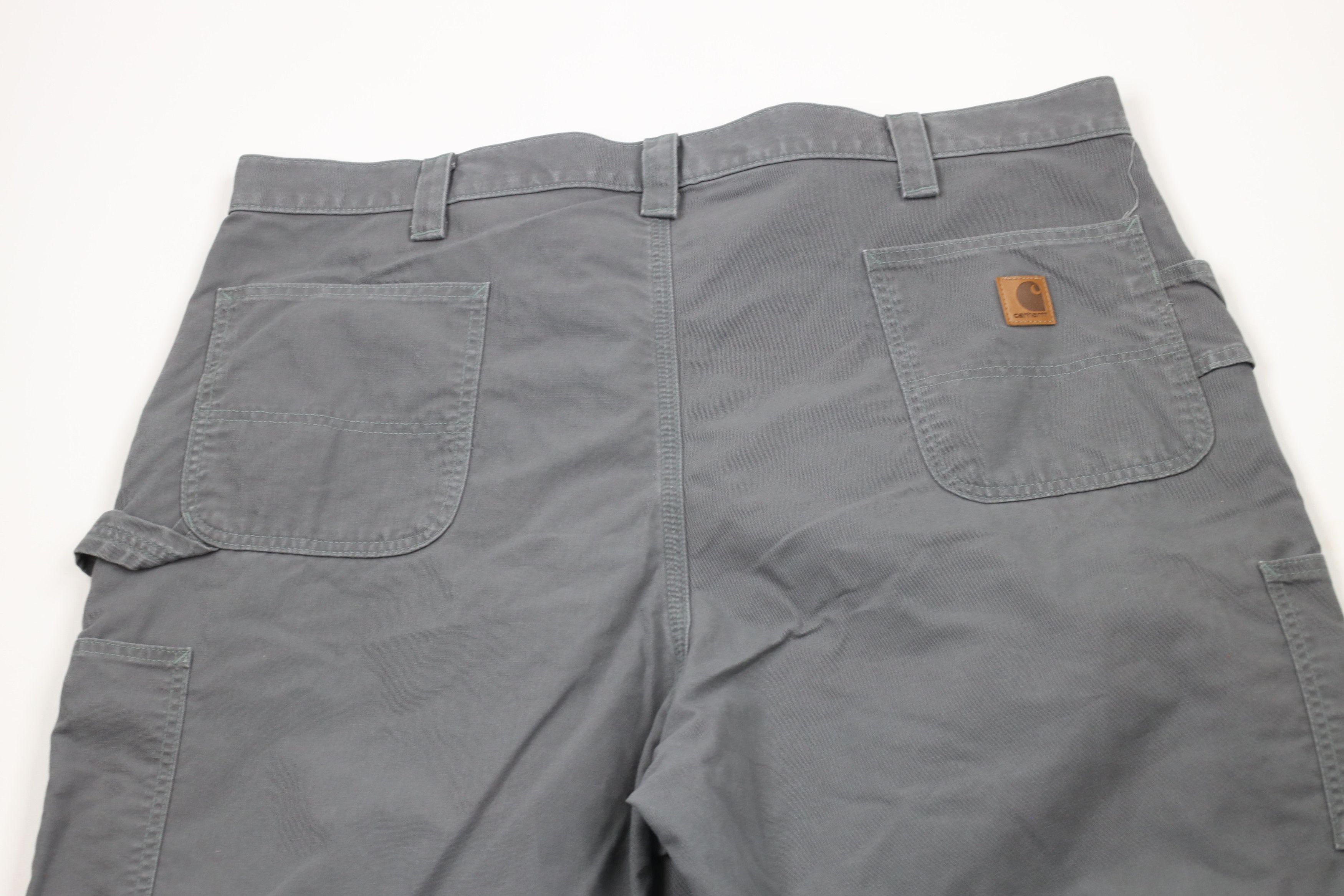 Carhartt × Vintage Vintage Y2K Carhartt Canvas Wide Leg Dungaree Pants Gray Size US 44 / EU 60 - 8 Thumbnail