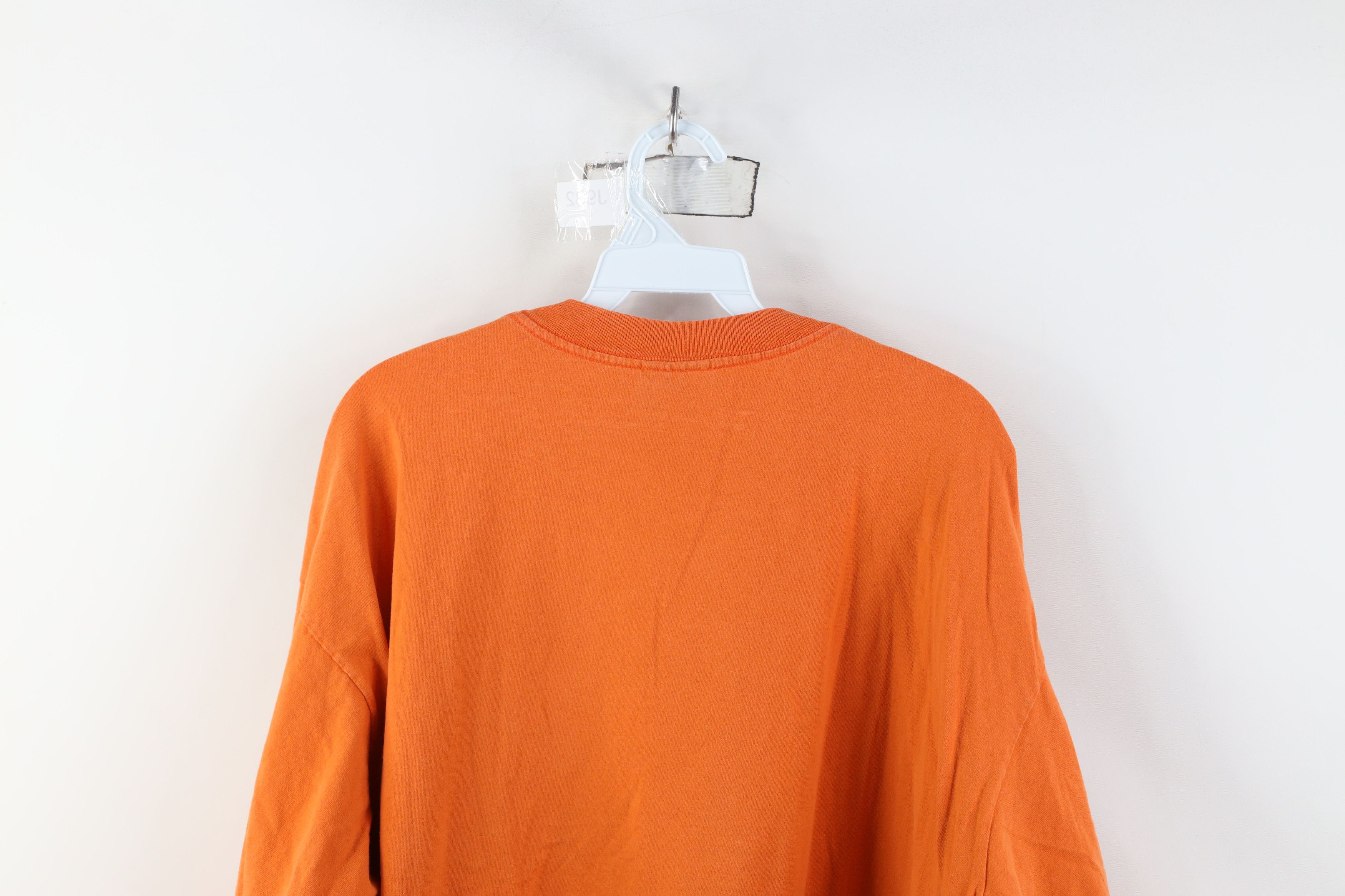 Nike Vintage Y2K Nike Center Swoosh Long Sleeve T-Shirt Orange Size US XL / EU 56 / 4 - 12 Thumbnail