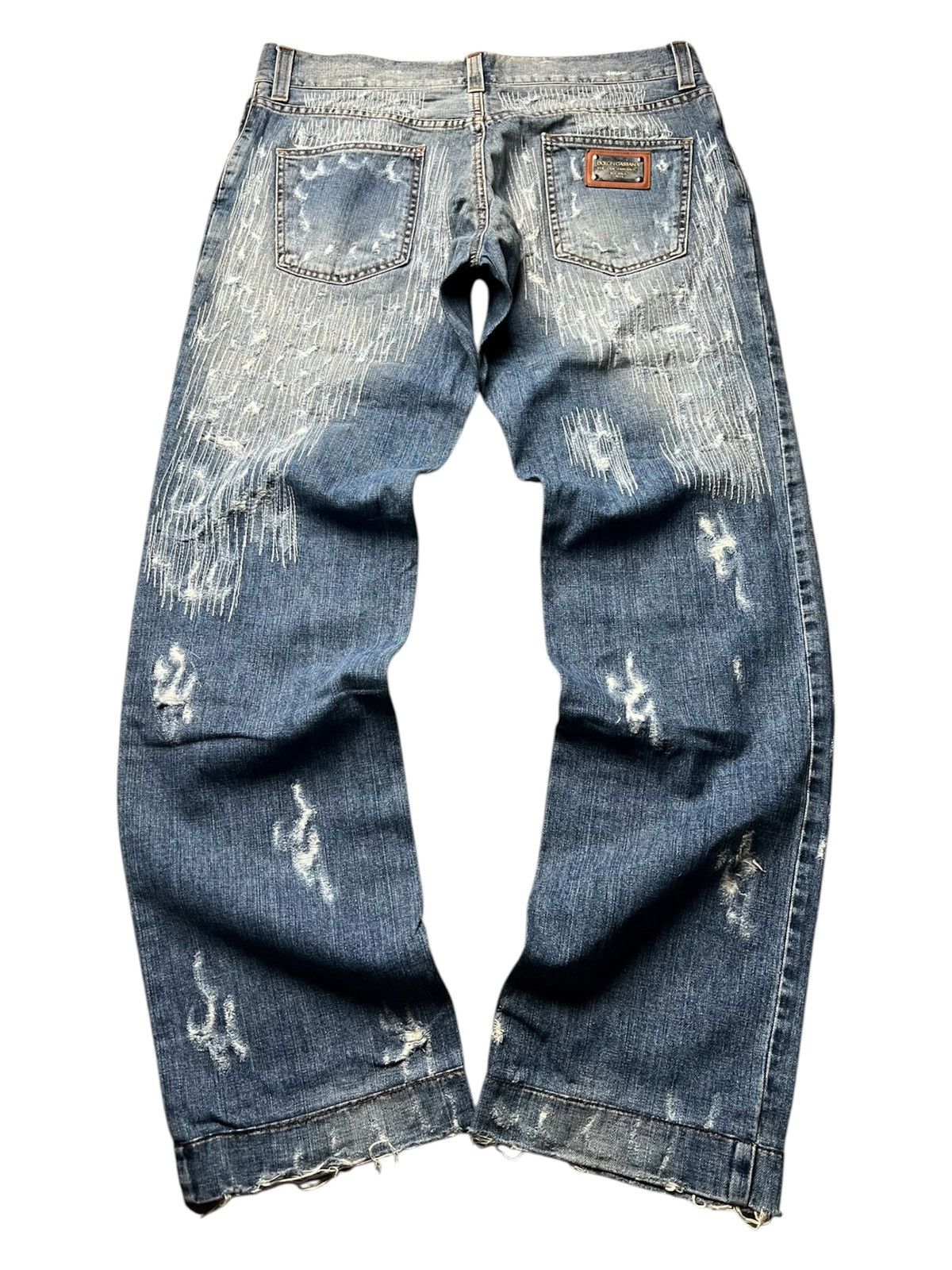 Dolce & Gabbana Dolce & Gabbana Boro Stitching Distressed Jeans Size US 35 - 1 Thumbnail