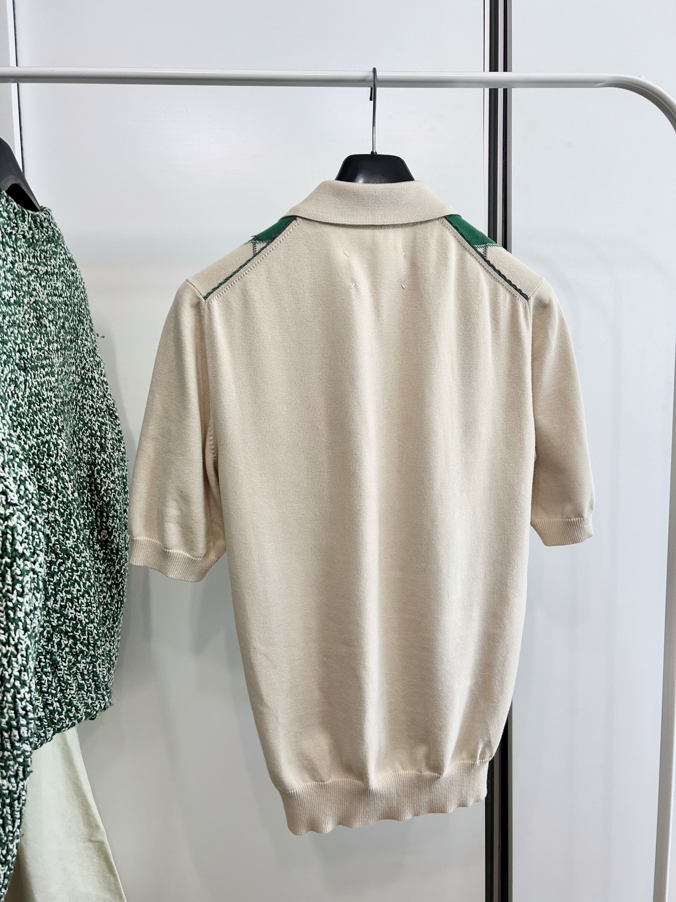 Maison Margiela MAISON MARGIELA Distressed Argyle Knit Polo Size US L / EU 52-54 / 3 - 6 Thumbnail