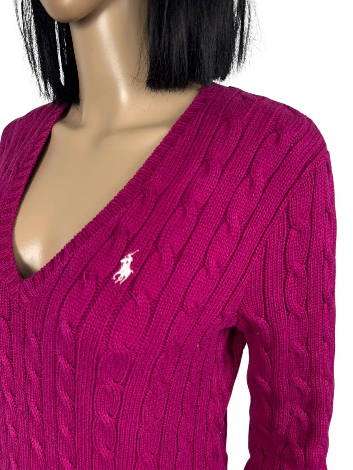 Ralph Lauren Ralph Lauren Sport Vintage 100% Cotton Jumper V-Neck size M Size M / US 6-8 / IT 42-44 - 5 Thumbnail