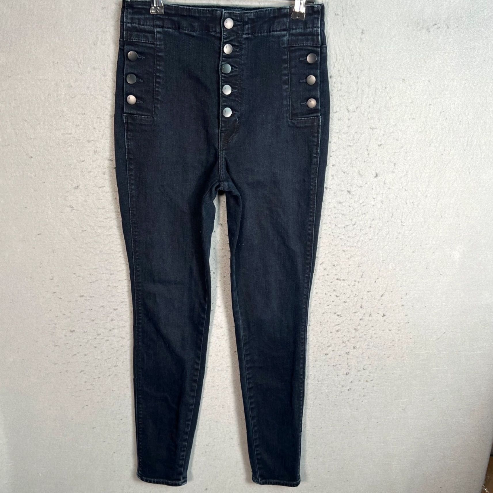 J Brand J Brand Jeans Skinny 27 Blue Natasha Sky High High Rise 5-Pocket Denim Cotton Polyurethane Womens Vintage No N/A Size 27" / US 4 / IT 40 - 2 Thumbnail