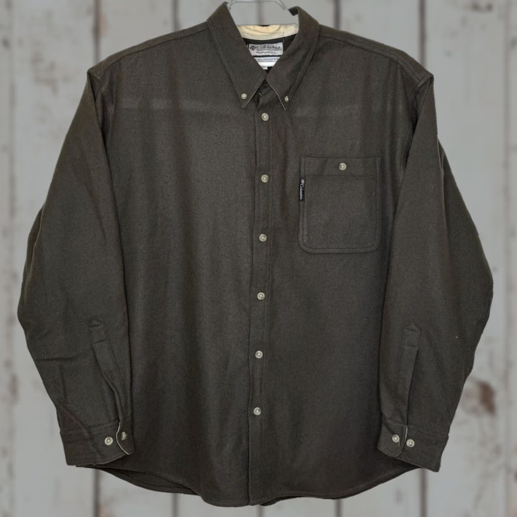 Vintage Columbia Button Down Shirt Mens XL Brown Wool Nylon Blend Long Sleeve Collared Size US XL / EU 56 / 4 - 1 Thumbnail