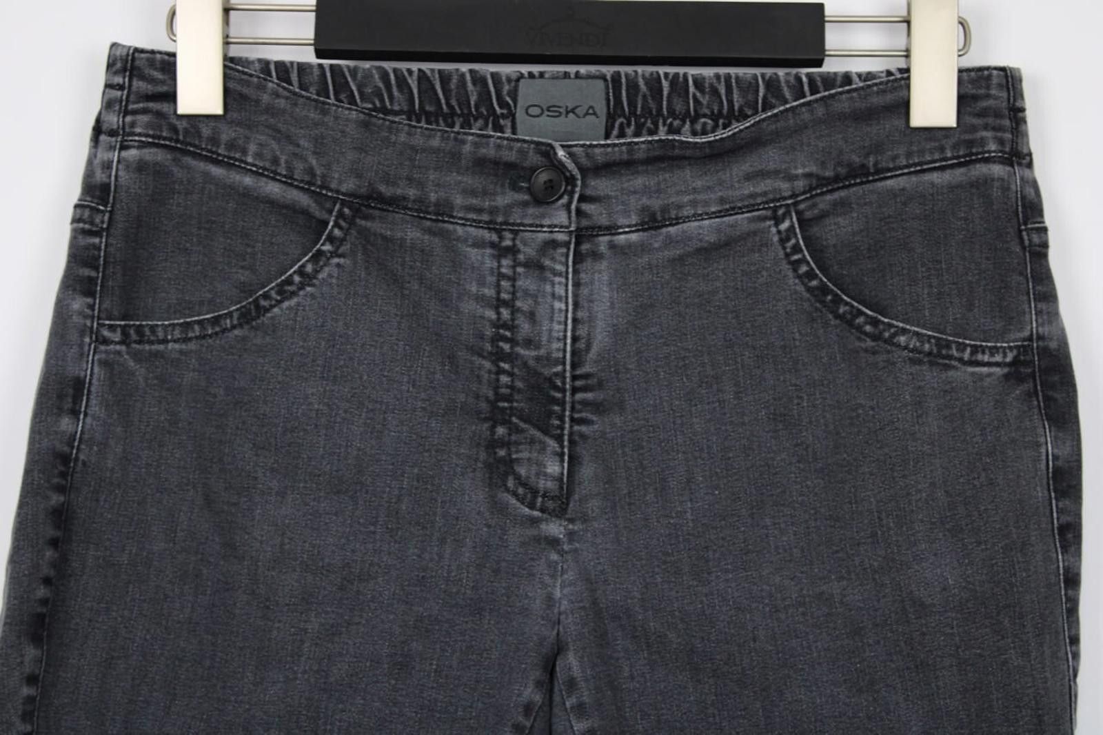 Oscar De La Renta OSKA Wash Denim Elastic Waist Stretch Skinny Jeans Size 2 Size 26" / US 2 / IT 38 - 2 Thumbnail
