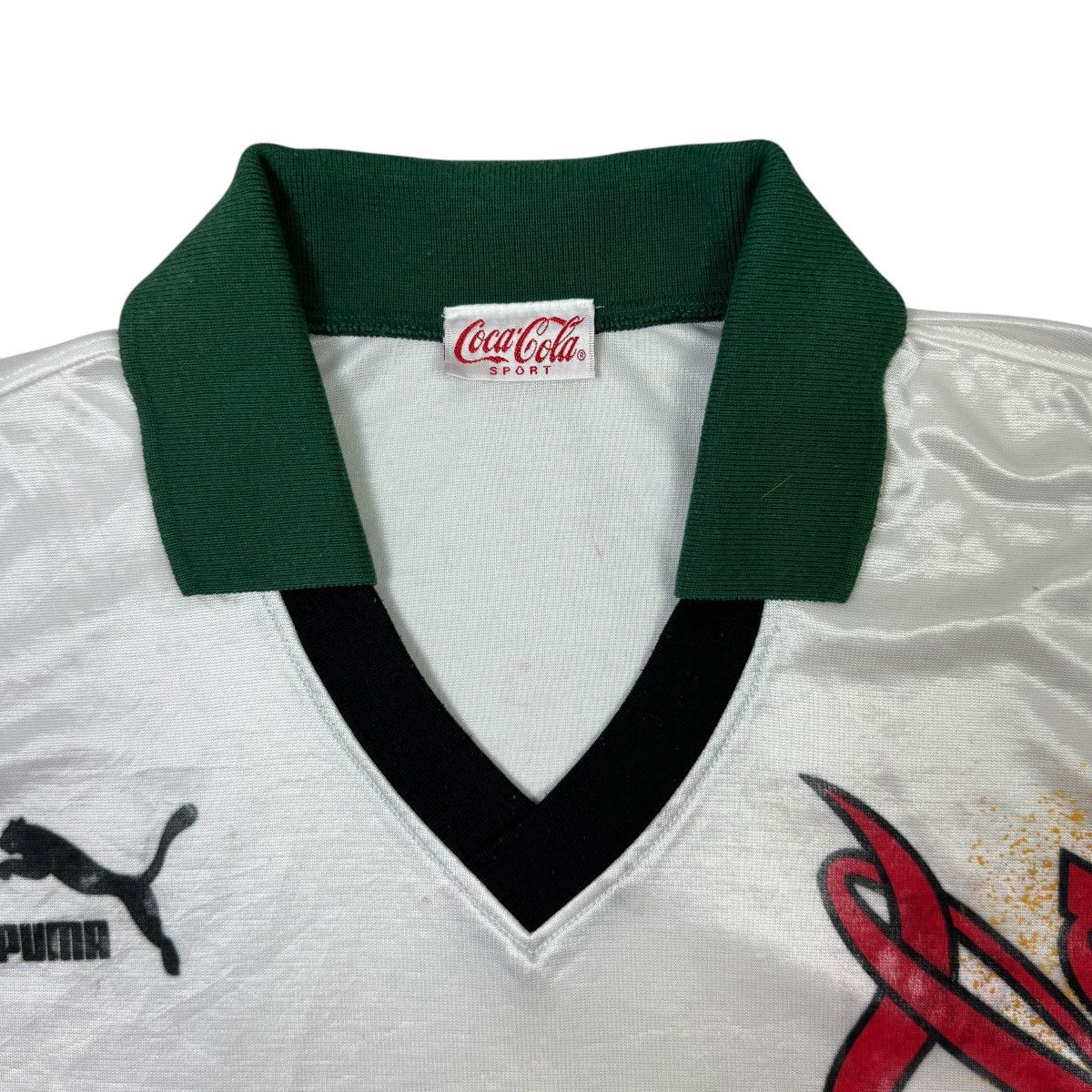 Coca Cola × Puma × Vintage 💥Vintage 90s Puma x Coca-Cola V-Neck Jersey Size US M / EU 48-50 / 2 - 5 Thumbnail