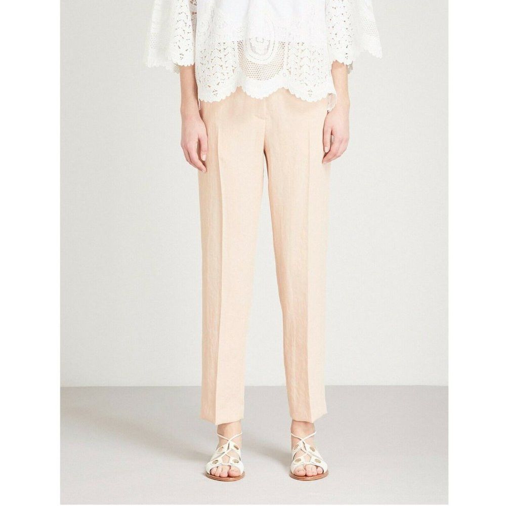 Maje NWT New $295 Maje Pasile Straight Pants Dust Rose Size 34 Size 26" / US 2 / IT 38 - 2 Thumbnail
