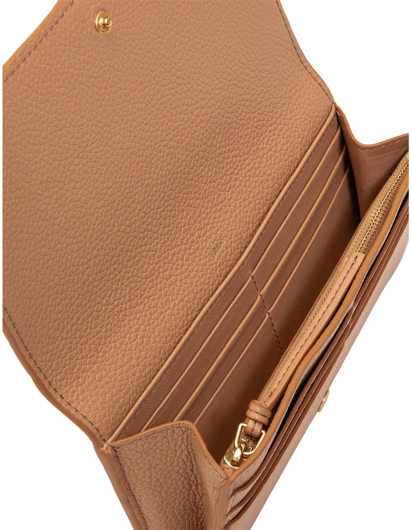 Chloe oc11z0625 Size: OS / Marcie Buckle Long Wallet in Beige Size ONE SIZE - 4 Thumbnail